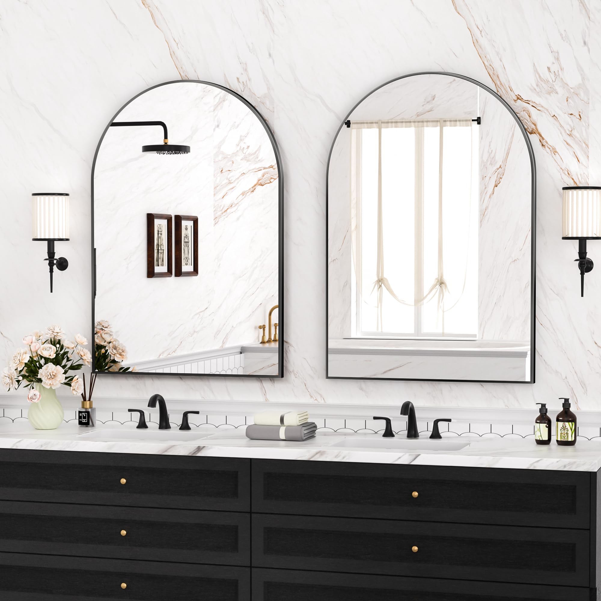 Snapklik.com : Antok Arch Bathroom Mirror, 20x30 Wall Mounted Mirrors ...