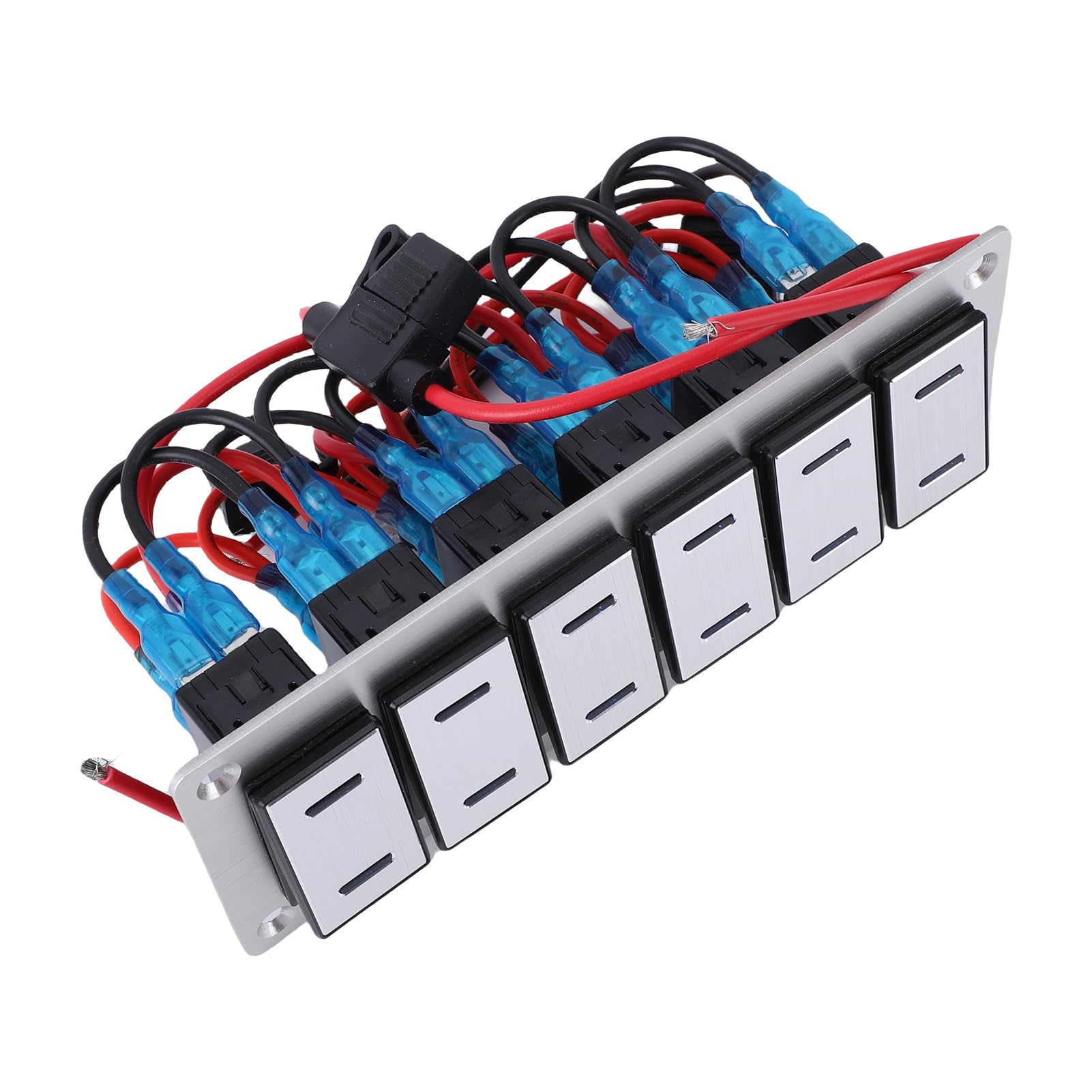 6 Gang Switch Panel, Aluminiowy Przełącznik Łopatkowy, 12V 24V,