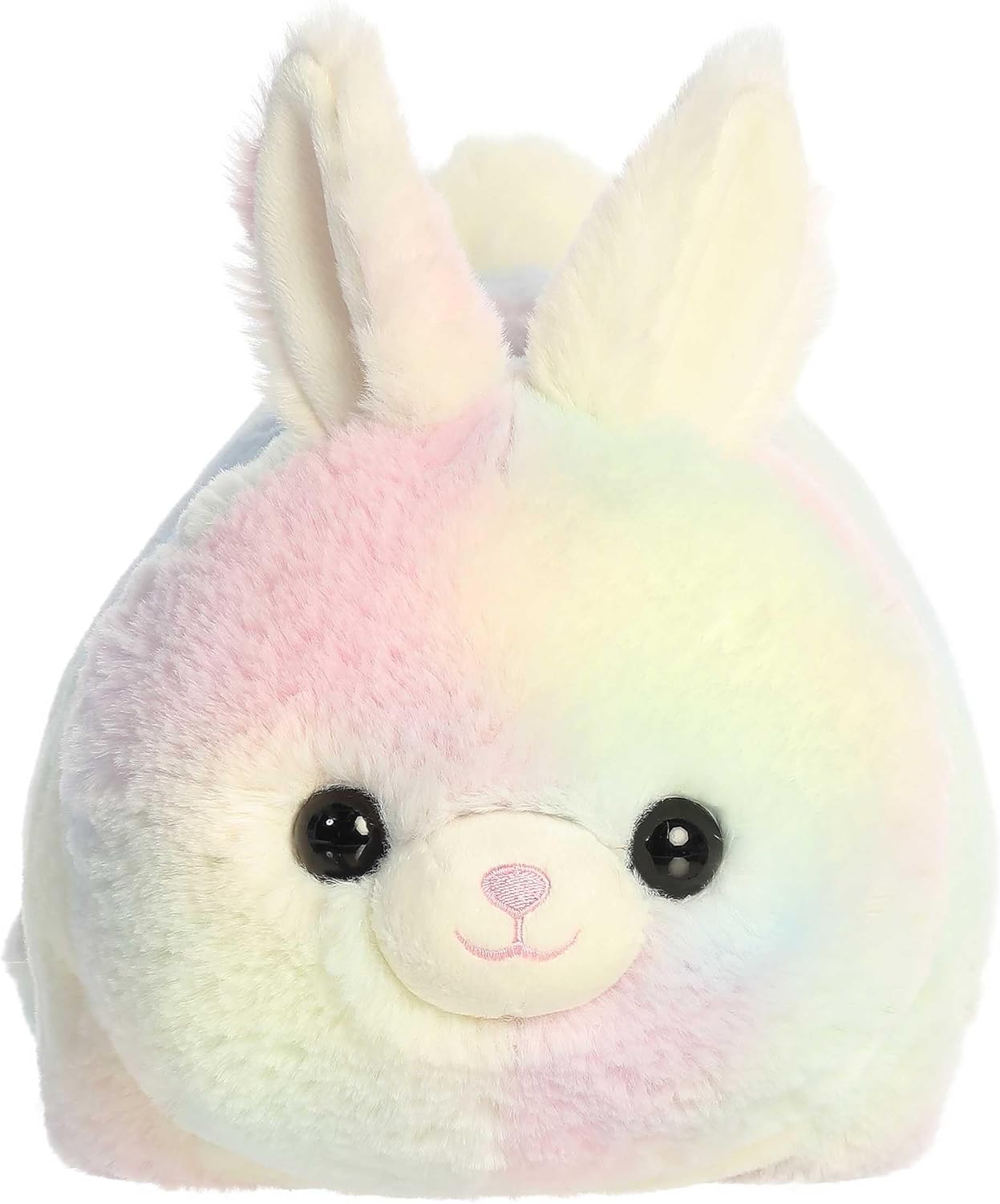 Aurora® Adorable Spudsters™ Bitty Bunny™ Stuffed Animal - Round Shape Makes for Comforting Cuddles - Perfect for Kids All Ages and Animal Loving Adults - Rainbow 10 Inches
