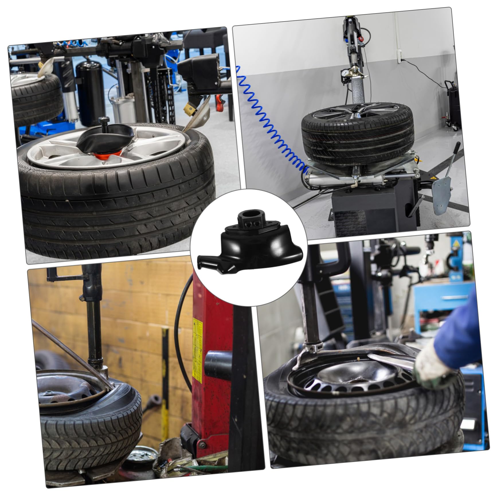 GARVALON Tête de Démonte-Pneu Outil Robuste 30Mm en Nylon et Fer Accessoire Noir pour Montage et Démontage Facile des Pneus de Voiture pour Machine à Pneus