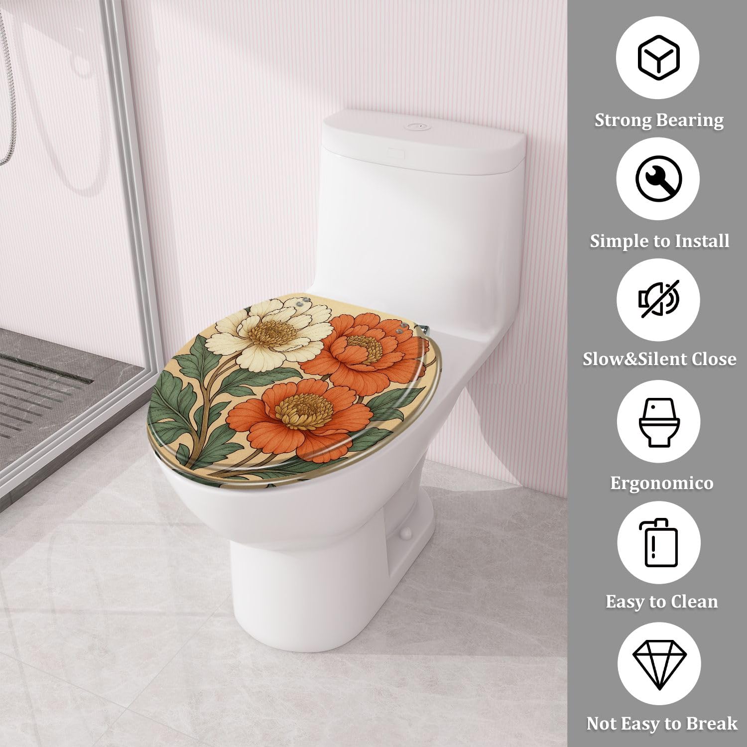 Sedile WC rotondo generico per bagno