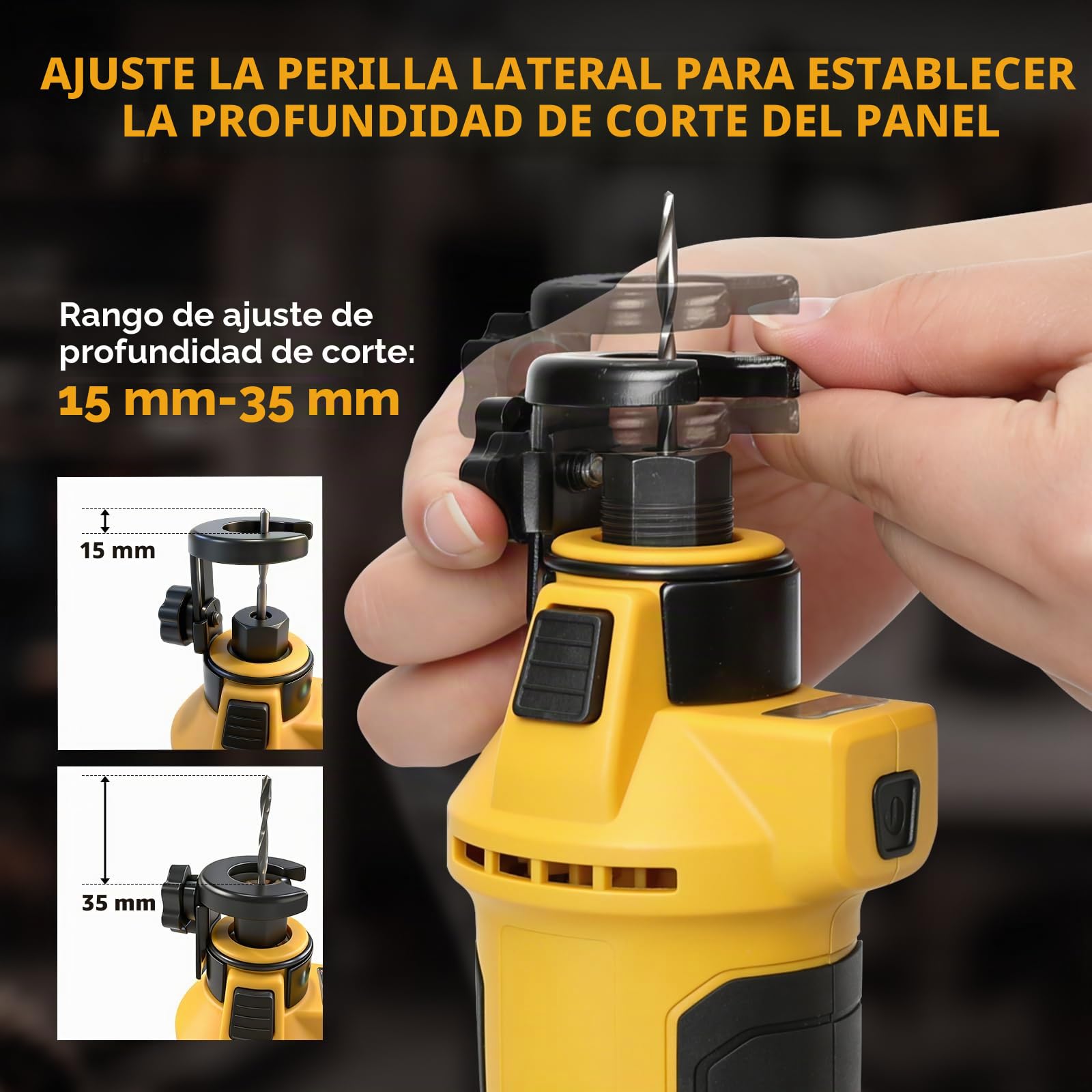 Herramienta inalámbrica de corte para paneles de yeso para baterías DEWALT de 18V 20V, sierra rotatoria para yeso sin escobillas con 20000 25000 30000 3 velocidades variables para corte de chapa de