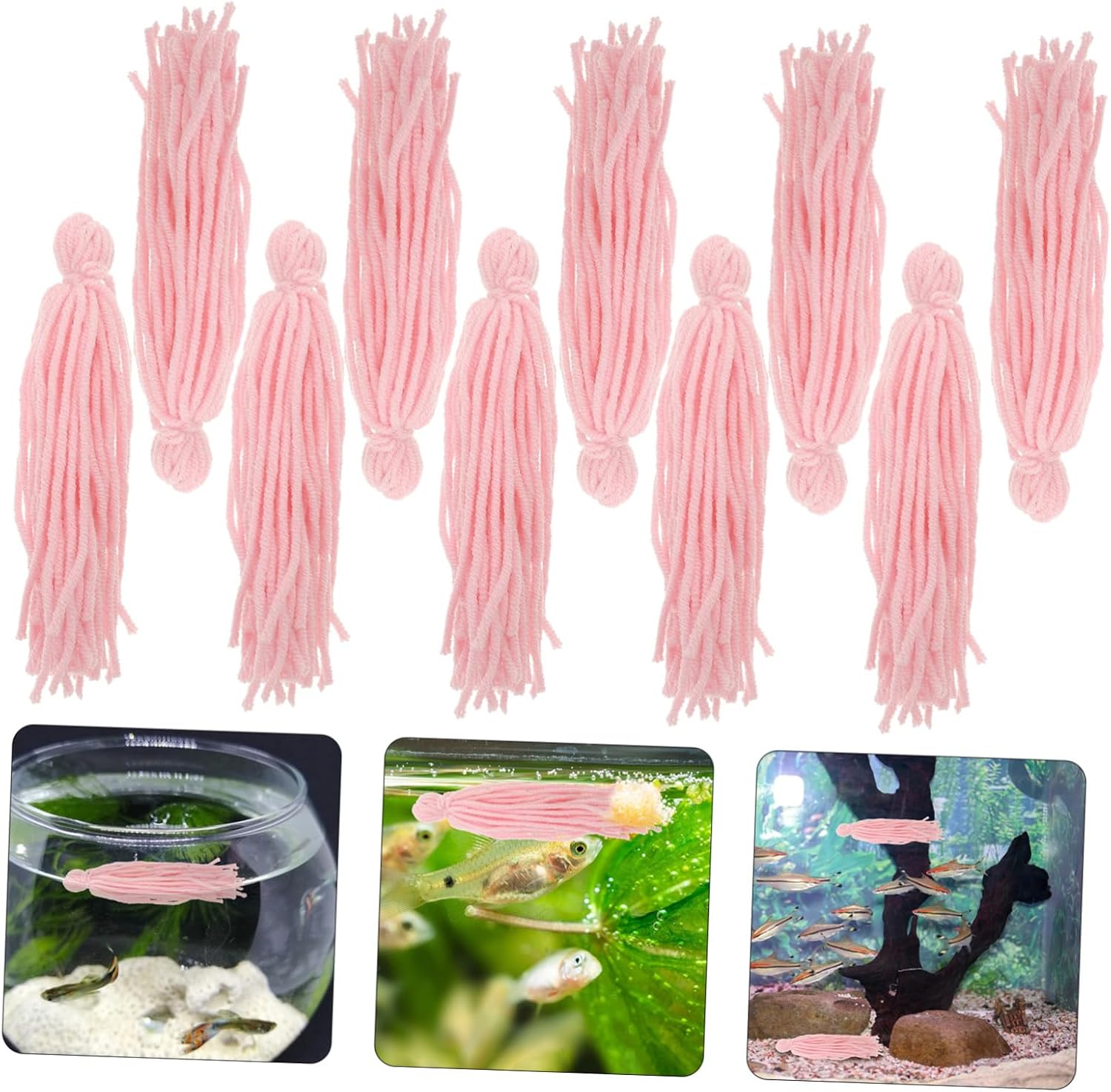 YARNOW 10pcs Fish Spawning Mops for Aquariums Breeding Mop for Egg Laying Spawning