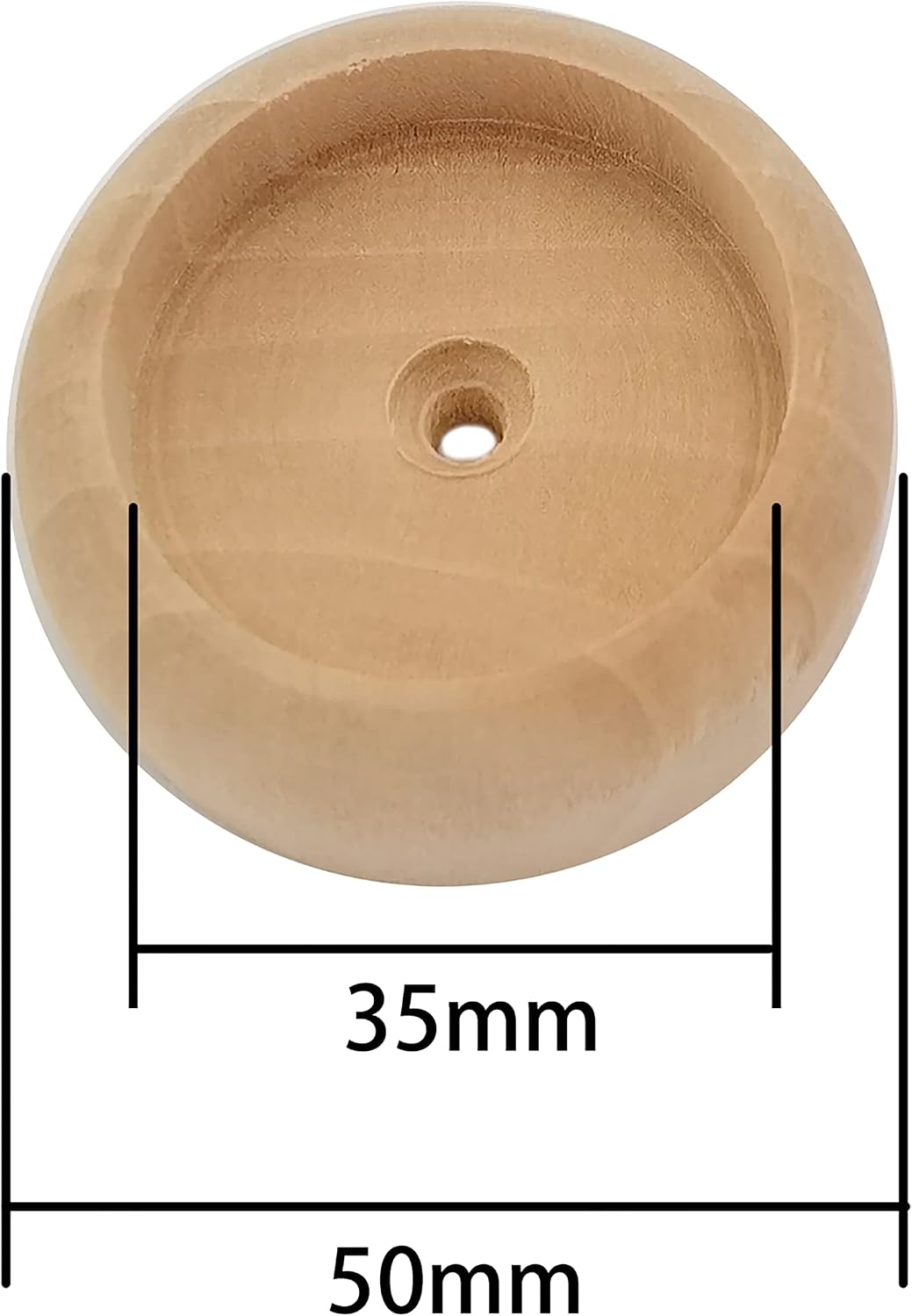 Round Wooden Closet Rod Holders Wood Closet Rod Flange Closet Pole Socket End Supports Wardrobe Pole Holder Round 8 Set