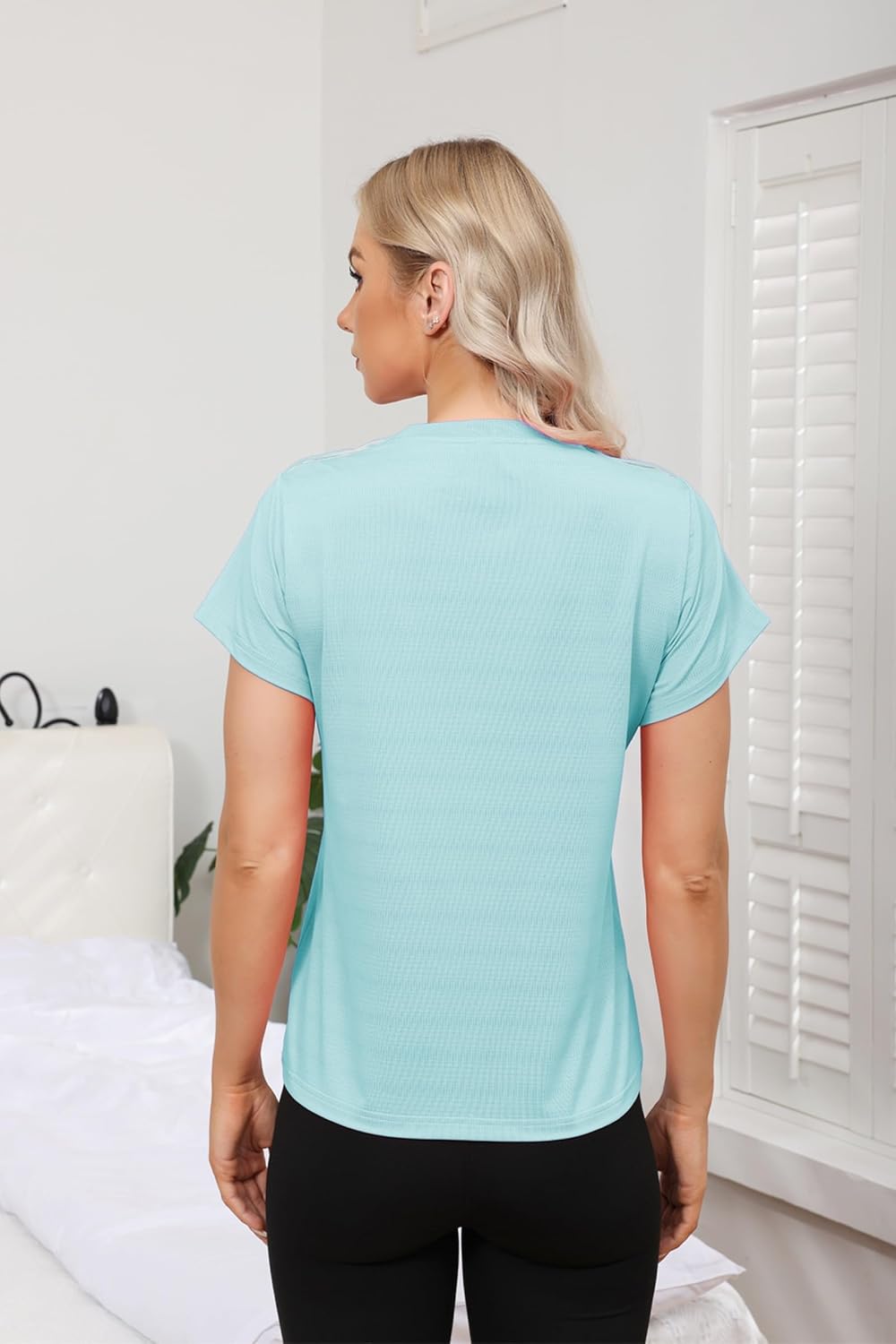 Women Chemo Shirts for Port Access 2-Side Snap Shoulder Surgery & Dialysis Recovery Shirts, Lightweight & Breathable - Image 3