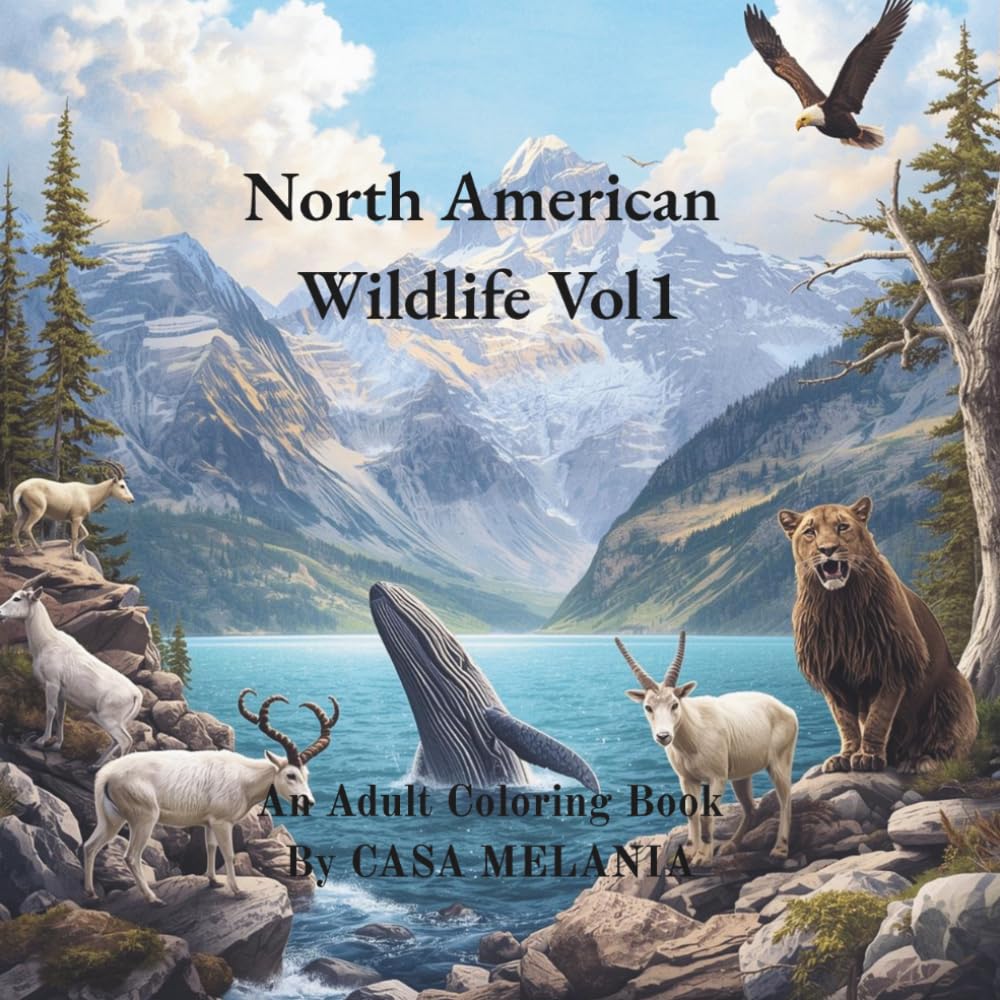 North American Wildlife Vol1: An Adult Coloring Book by CASA MELANIA