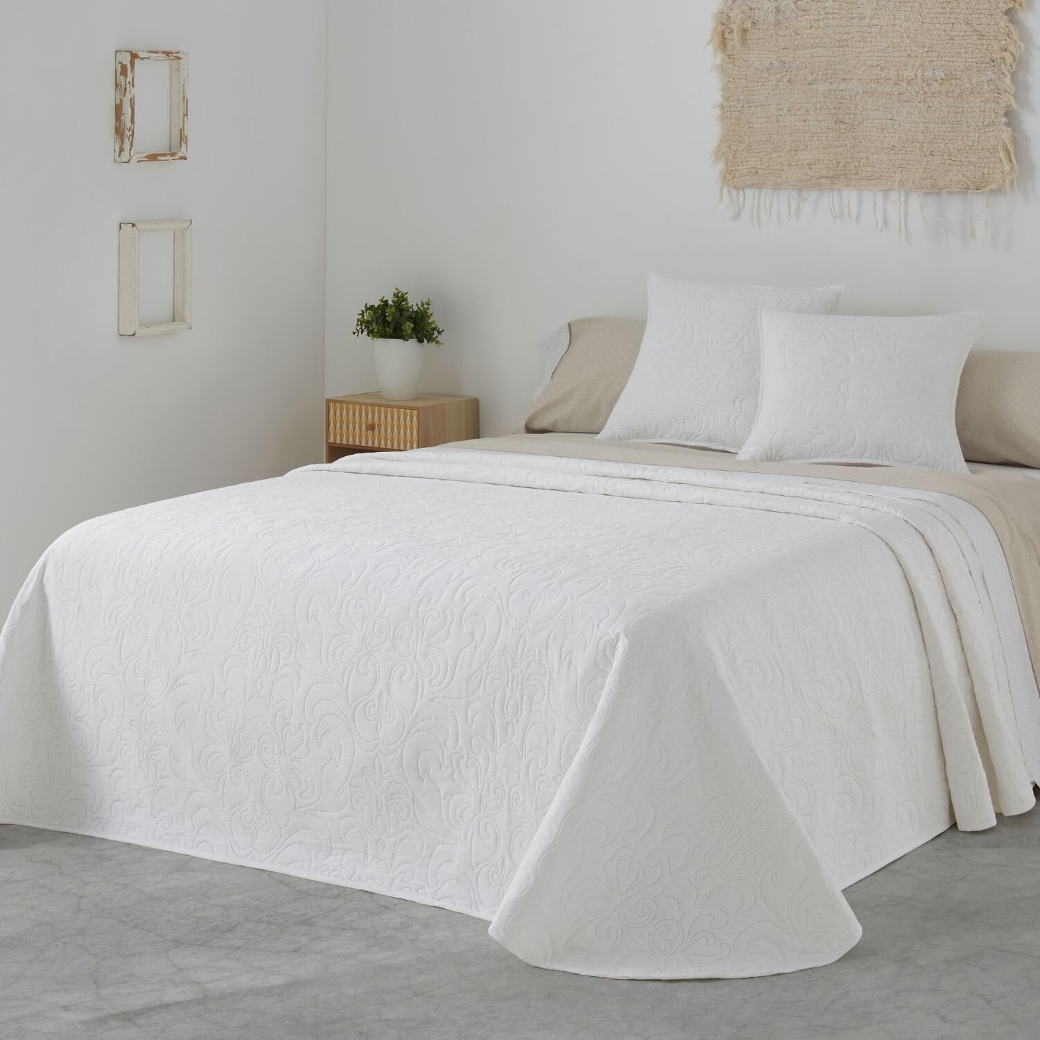 Burrito Blanco | Colcha 100% Poliéster Cama 90 Blanco