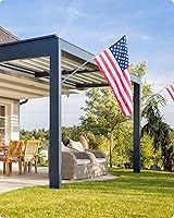 Vista 7 de Paquete de 2 anillos de poste de bandera de aleación de aluminio, anillos de montaje de bandera giratorios de 360 grados, kit de poste de bandera