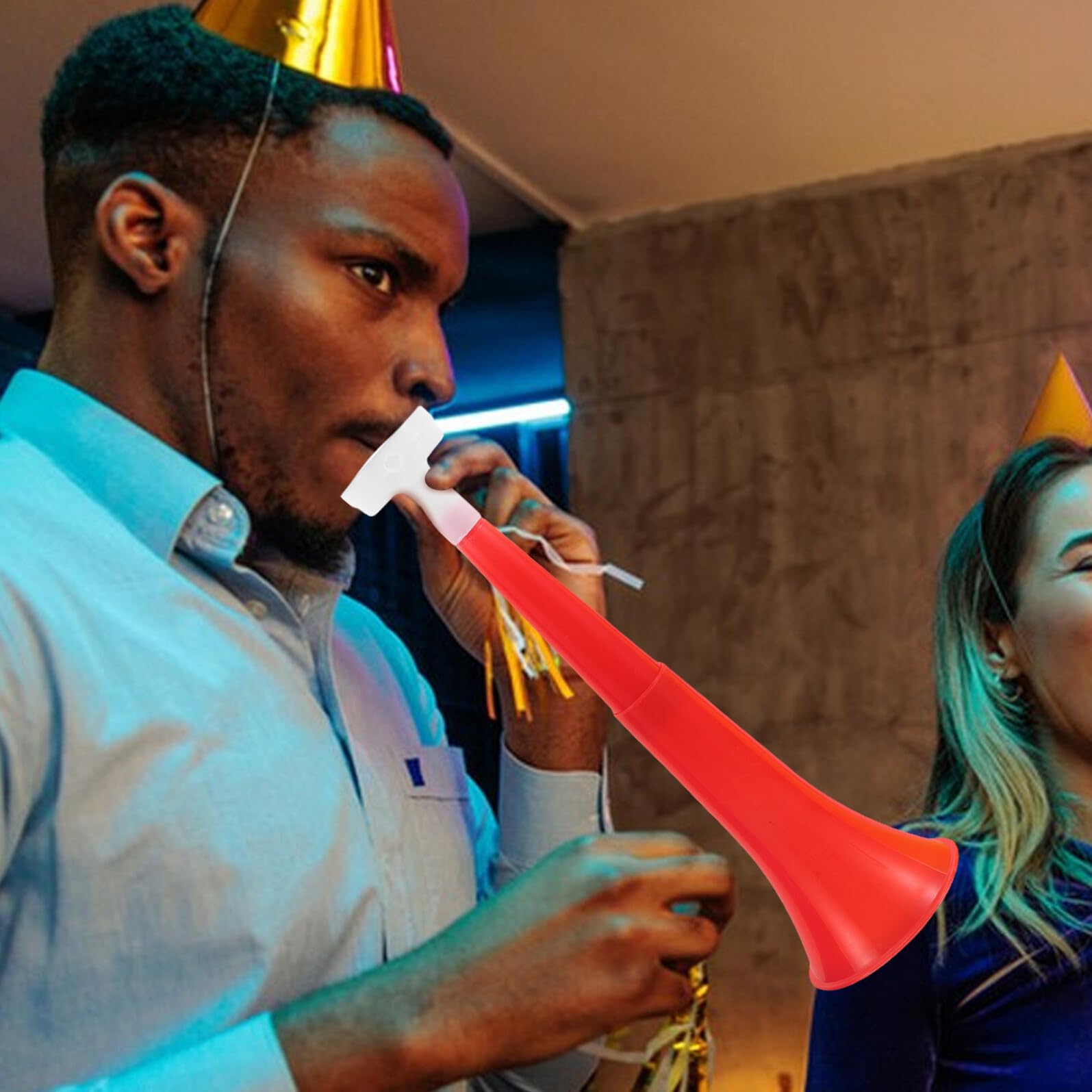 ERINGOGO Zusammenklappbares Stadionhorn Kunststoff 12 Stück für Sportpartys