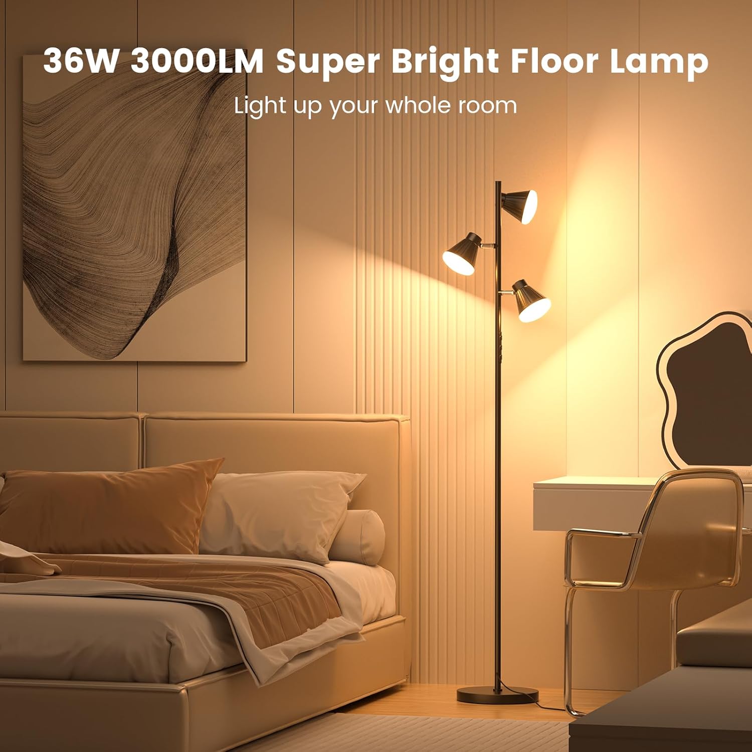 Illuminate Your Space: Review of the 36W Dimmable LED Tree Floor Lamp