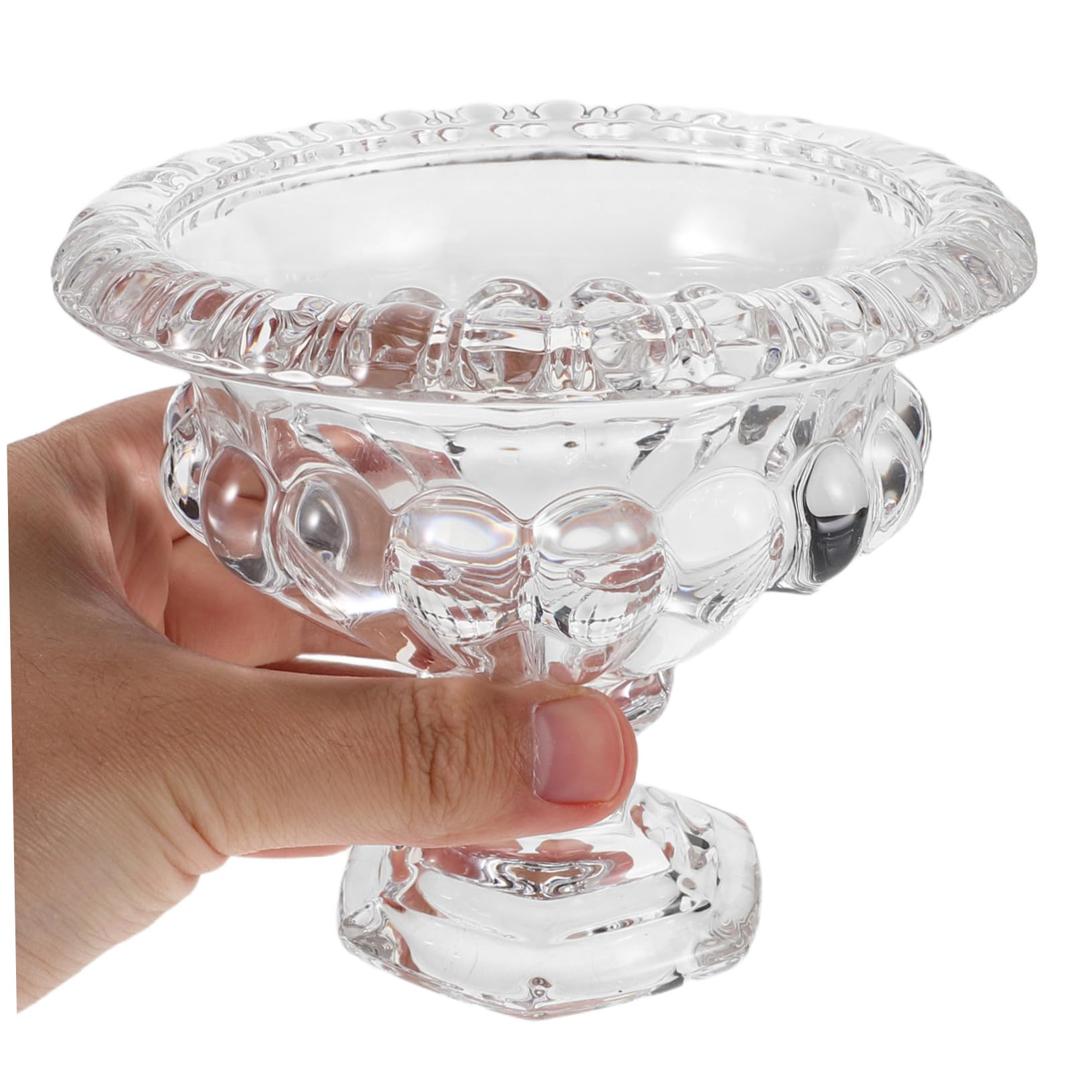 Lurrose Coppe Gelato in Vetro Stile Europeo Base, per Dessert | Atmosfera Estiva, Glass Fruit Bowls, Glass Ice Cream Bowls, Parfait Cups