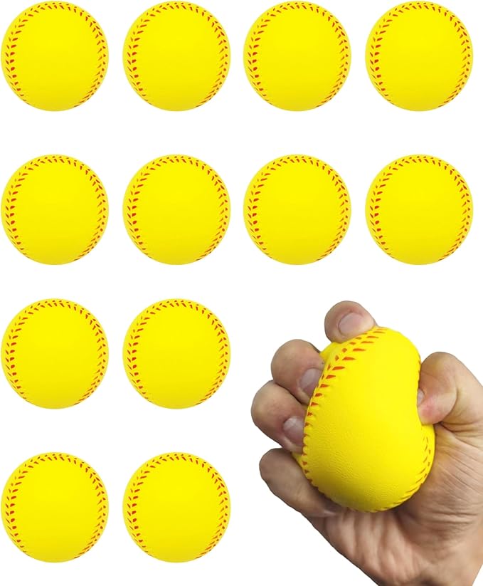 Ifaeveus 12 Pack Foam Baseballs & Softballs Soft Practice