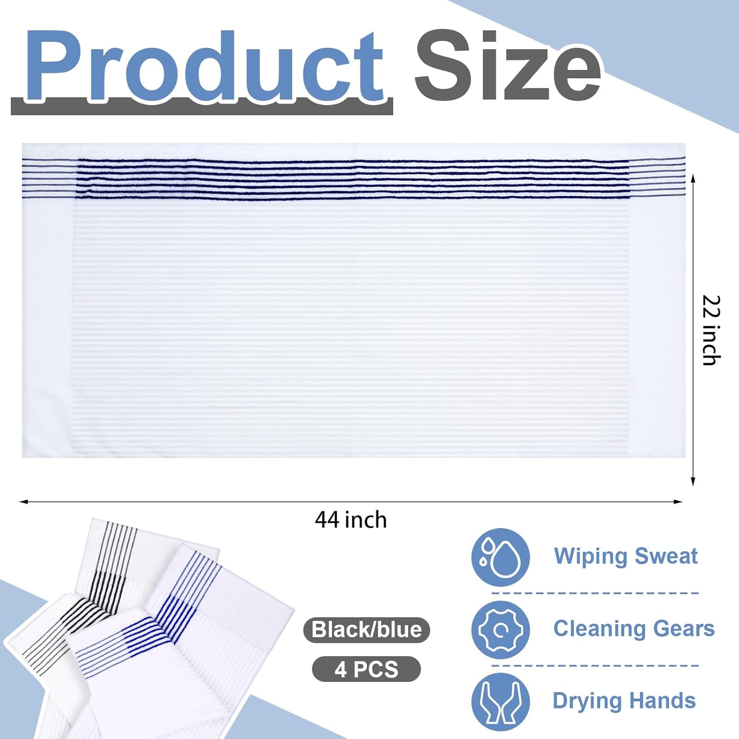 Mixweer Caddy Golf Towel 22" x 42" Large Caddy Towel Camping Sport Towels Cotton Soft Towels for Man Golf Lovers