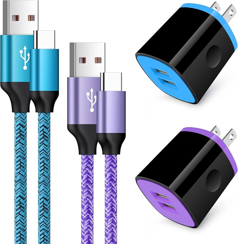 Type C Charger Fast Charger Block Wall Plug Android USB C Cord C Charger | Cable Fast Charging for Samsung Galaxy S23 S22 S21 Ultra/S21 Plus/S21/S20/S20 FE/S10/S9/A10e/A32/A71/Note 20 10 9,Moto G8/G7