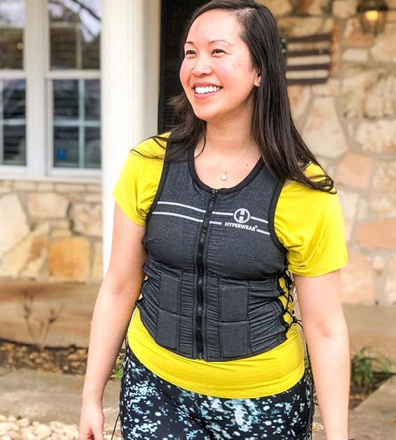 Hyperwear Hyper Vest FIT Weighted Vest for Women Walking & Bone Health Adjustable USA Steel Weights, Machine Washable Osteoporosis Exercise, No Chest Weights - 10 lb or 5 lb Options