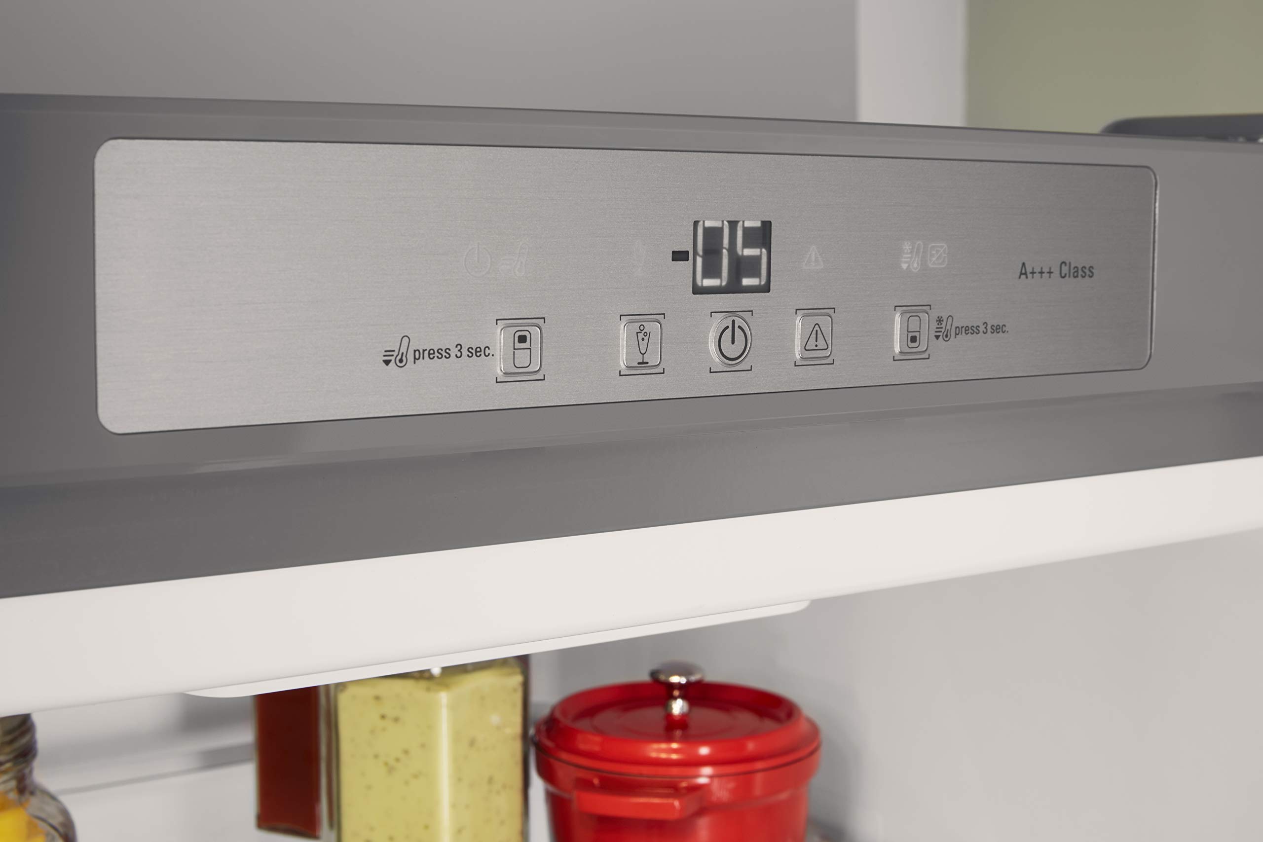 Bauknecht Réfrigérateur/congélateur KG 435 A+++ - 188,5 cm de hauteur - 162 kWh par an - Capacité du réfrigérateur : 230 l - Congélateur : 11 l - Silencieux avec seulement 38 dB - ProTouch