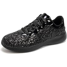 Lxuan Womens Glitter Sneakers Shoes Lightweight Tennis Shoes Metallic Sequin Walking Shoes