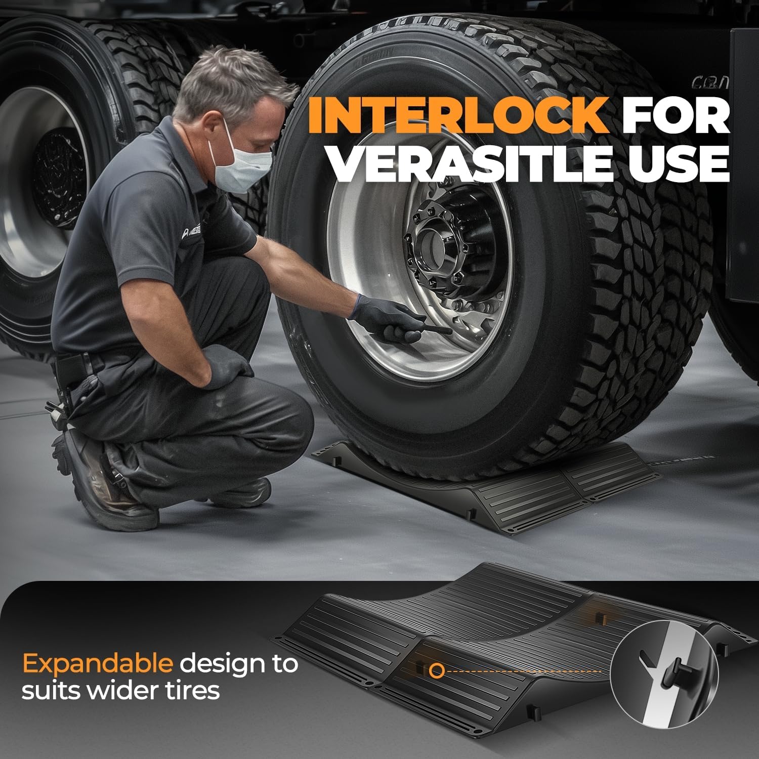 Auto Dynasty Tire Saver Ramps - Anti-Slip 80000 Pounds Capacity Pack of 4