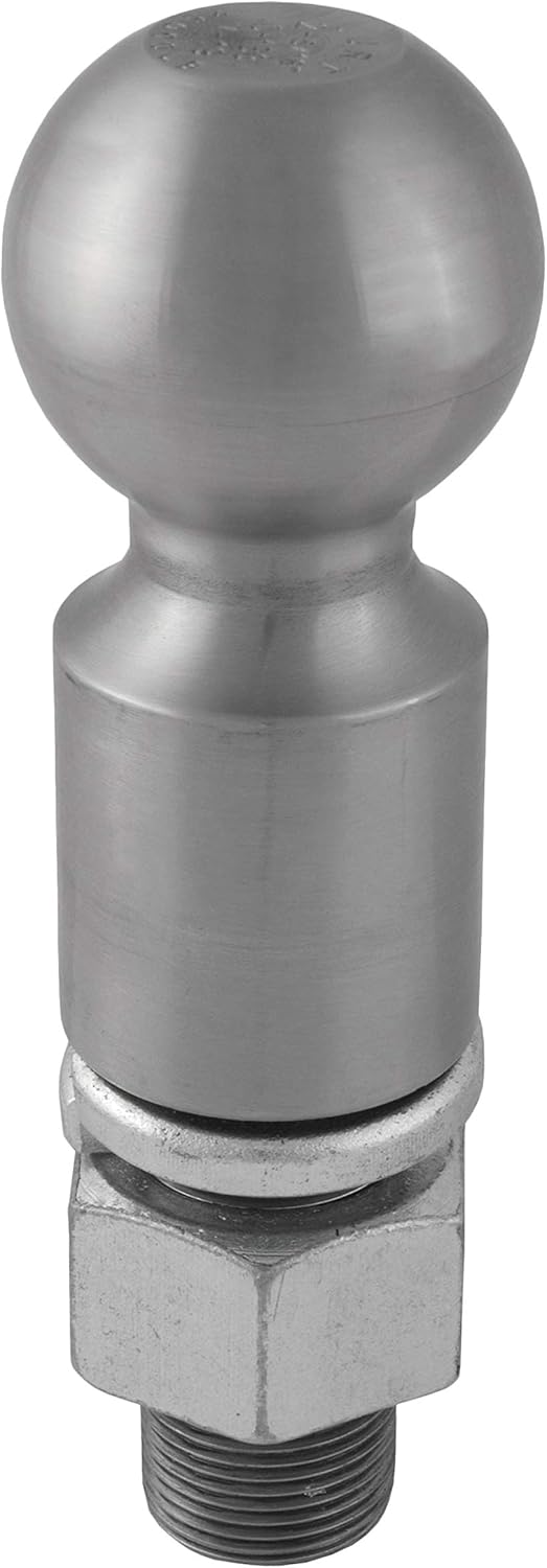 CURT 40087 Raw Steel Trailer Hitch Ball, 25,000 lbs, 2-Inch Rise, 2-5/16-Inch Diameter, 1-1/4 x 2-5/8-Inch Shank
