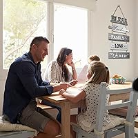 Vista 6 de Letrero de Bless the Food Before Us para decoración de pared de cocina, comedor rústico, decoración de pared, decoración de sala de estar