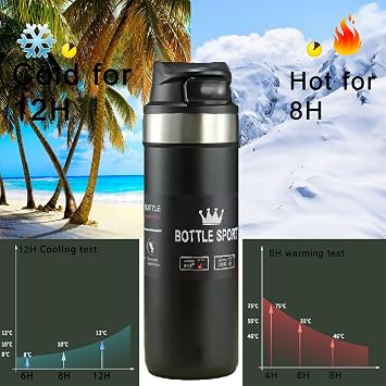 Stainle Trigger Action Travel Mug Stainle Cup 17oz Water Bottle Therm0s Travel Mug Cup Vacuum Coffee Tumbler Stainless Steel Coffee Mug Insulated Water Bottle For Hot And Cold