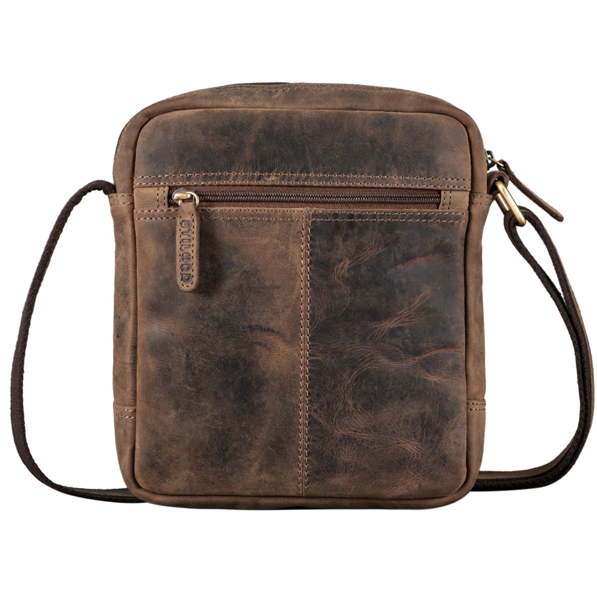 STILORD Jamie Herren Ledertasche Echtleder Vintage Messenger Bag für 9.7 Zoll iPad Schultertasche Zamora braun