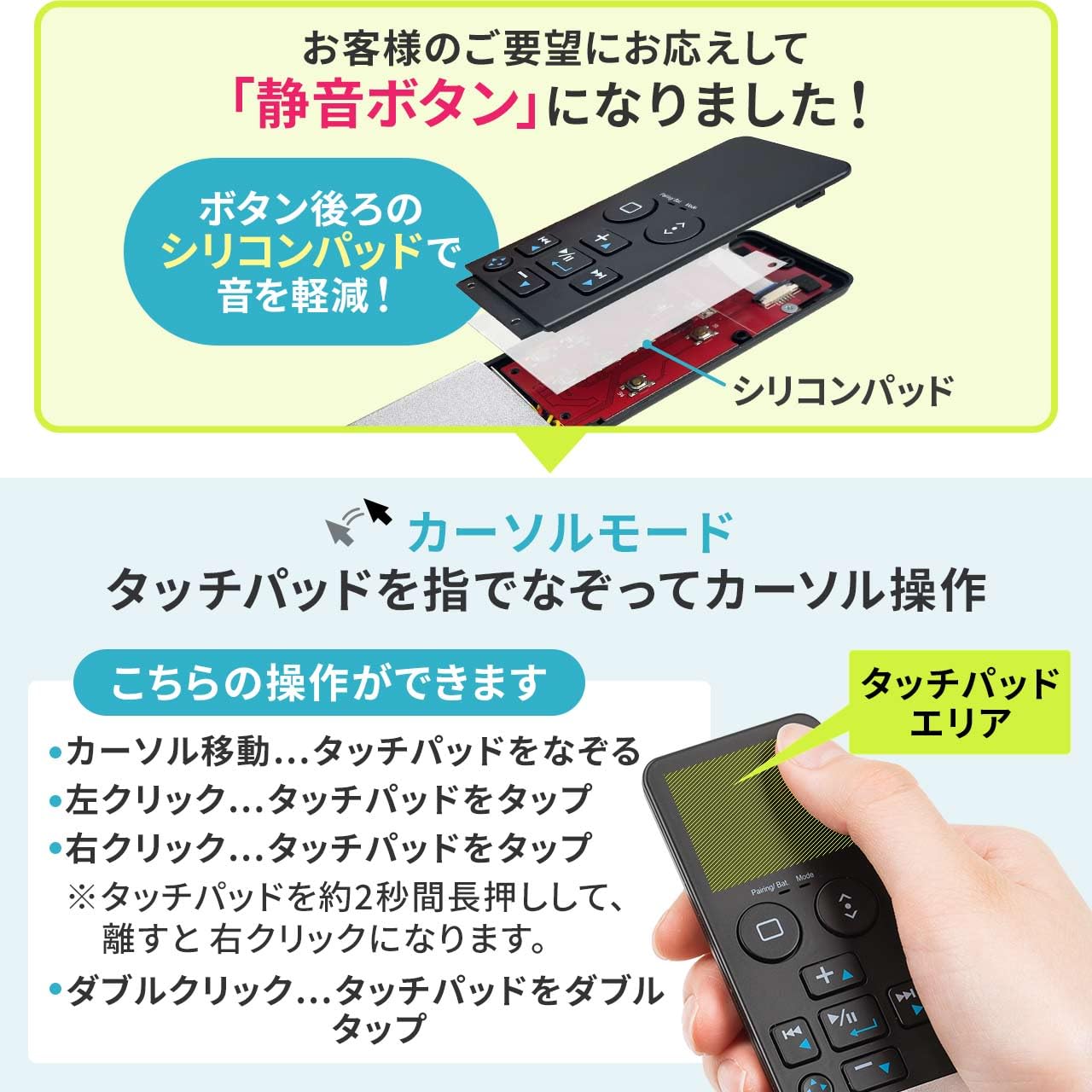 Amazon.co.jp: サンワダイレクト 空中マウス Bluetooth ごろ寝