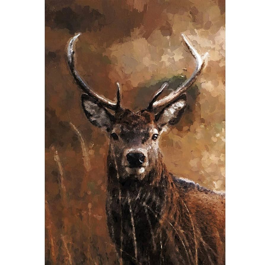 ルーズベルトエルク 油彩画 鹿 絵 Amazon.co.jp: エルフ鹿のポスターと
