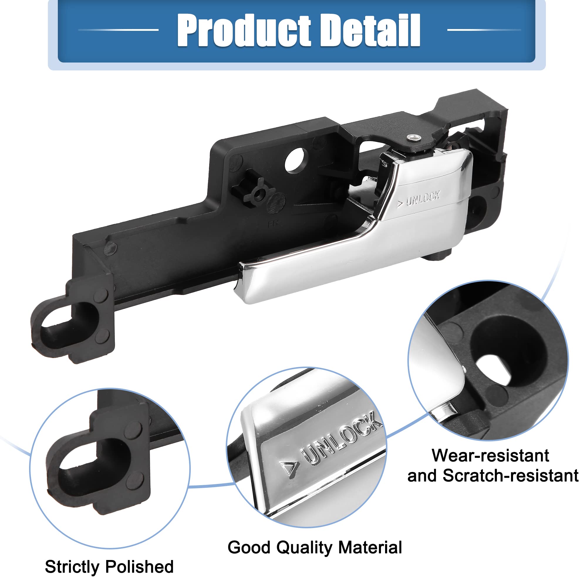 Amazon.com: X AUTOHAUX 1 Pair Interior Door Handle Front Left