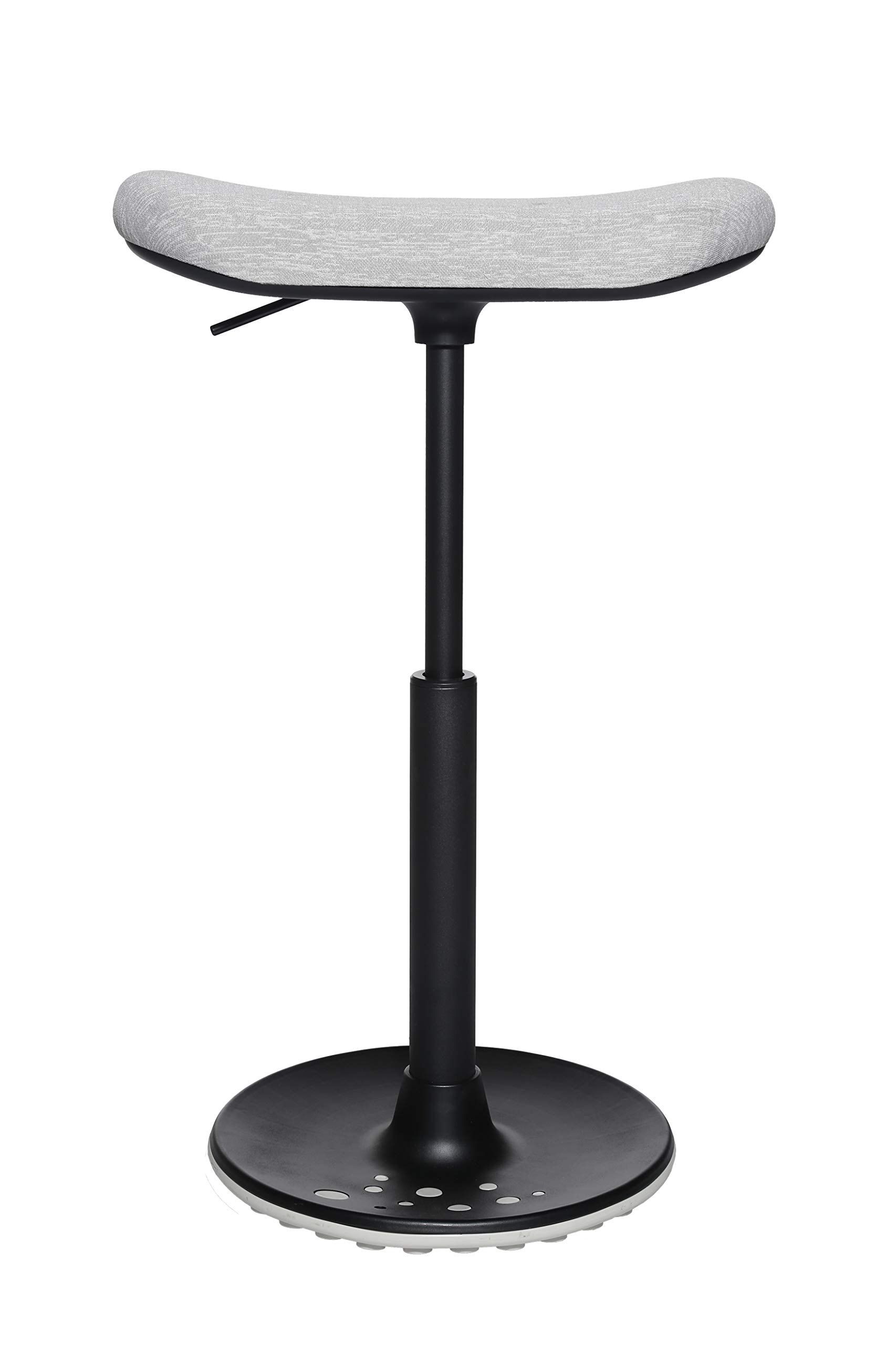 Topstar Sitness H2 - Taburete de Trabajo, Giratorio, Asiento de monopatín, Altura Regulable, Funda de Tela de poliéster, Color Gris Claro
