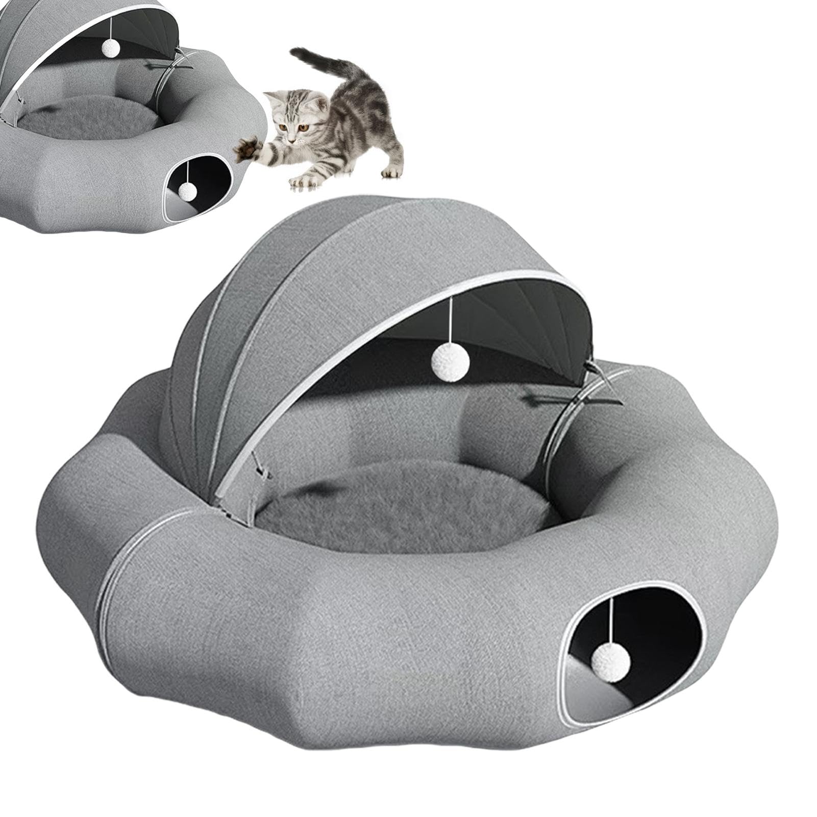 Amazon.co.jp: 屋内猫用の猫用トンネルベッド,猫用トンネルベッド,猫用