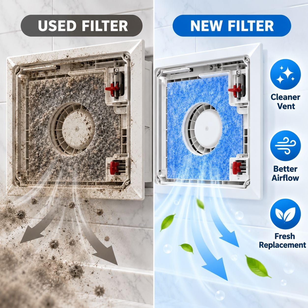 6 Filtros Ventilación de Repuesto para LIMODOR F/C + 90016