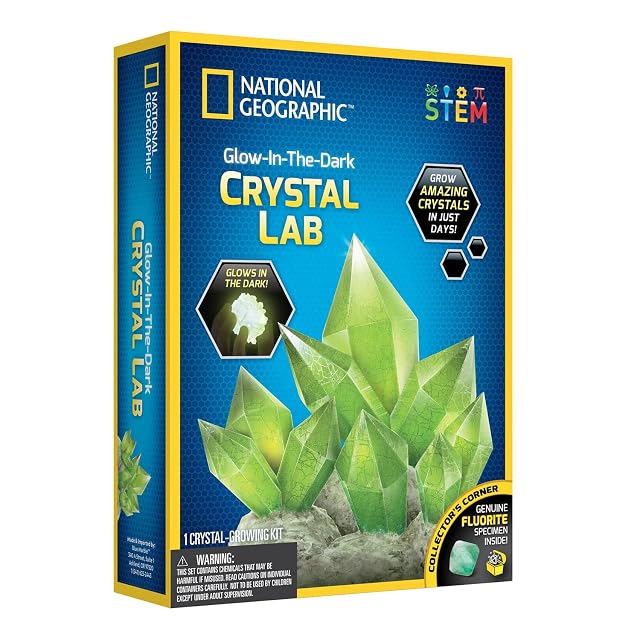 Foto 4 de 8 de National Geographic Kit de Cultivo de Cristal para niños - Verde - Kit Educativo y científico - Stem
