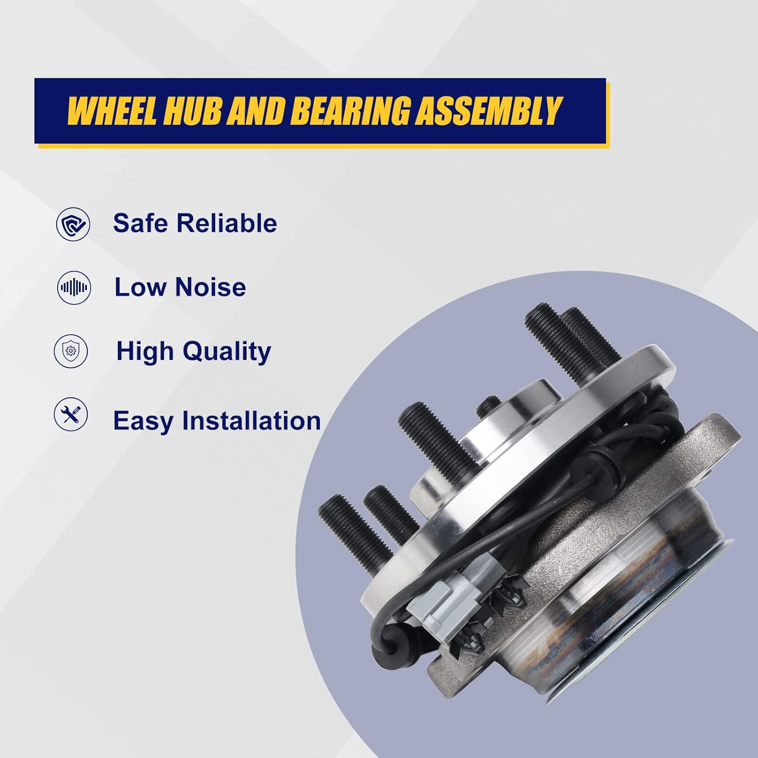 KUSATEC 515064 2PCS Front Wheel Bearing and Hub Assembly 2WD Compatible with for Nissan Frontier 2005-18, Pathfinder 2005-2012, Xterra 2005-2015, Suzuki Equator 2009 2010 2011 2012, 6 Lug Bolts w/ABS