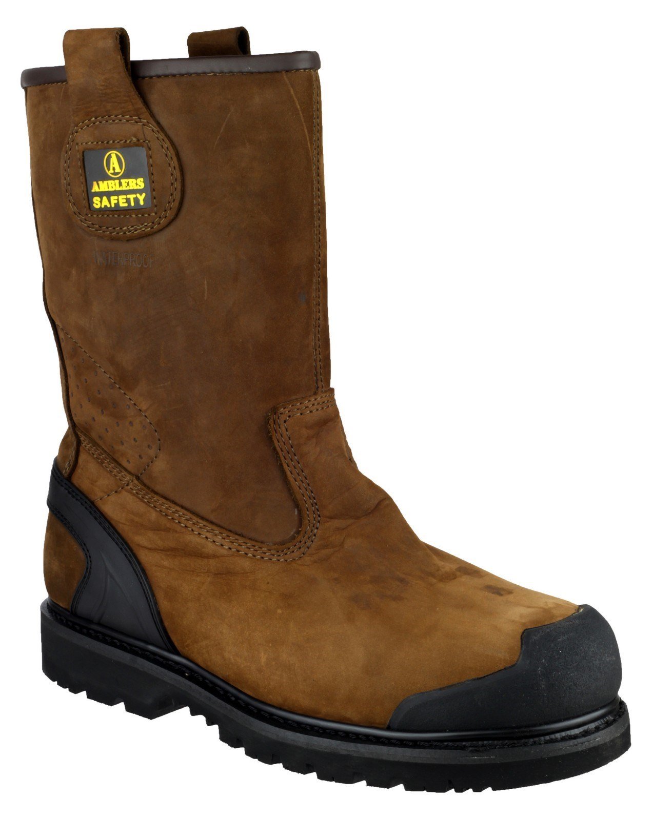 FS223 Goodyear Welted Waterproof Pull on Industrial Safety Boot Brown UK 10