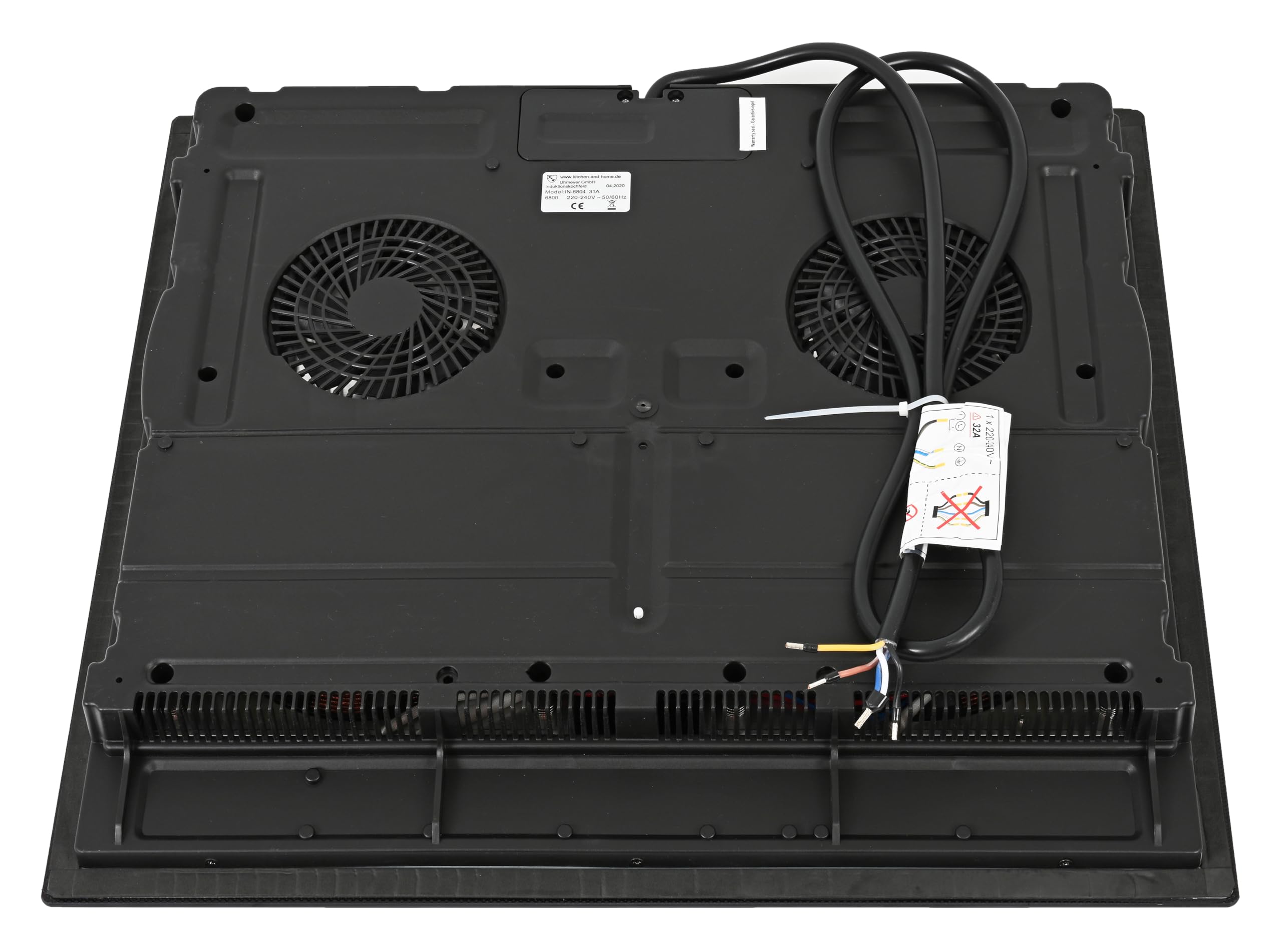 K&H Induktionskochfeld IN-6804 [4 ZONEN] - Induktionskochplatte - Induktionsherdplatte Sensor Touch Control Steuerung - Kochfeld Induktion - Autark zum Einbau - 60 cm - 6800 Watt - 17 Leistungsstufen