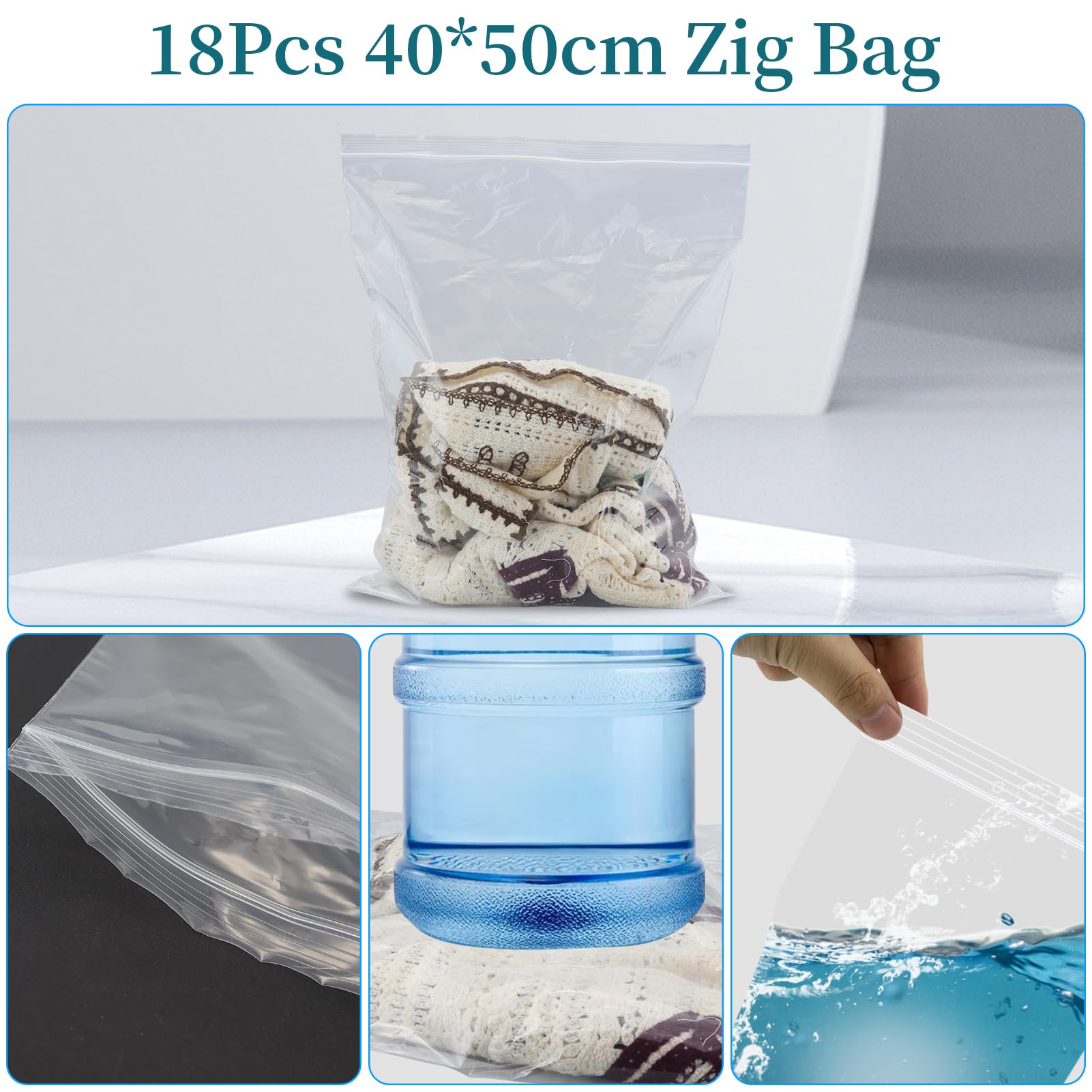 18 Sacchetti Ziplock Trasparenti Richiudibili – In Polietilene, Resistenti E Riutilizzabili, Per Piccole Parti E Ricambi