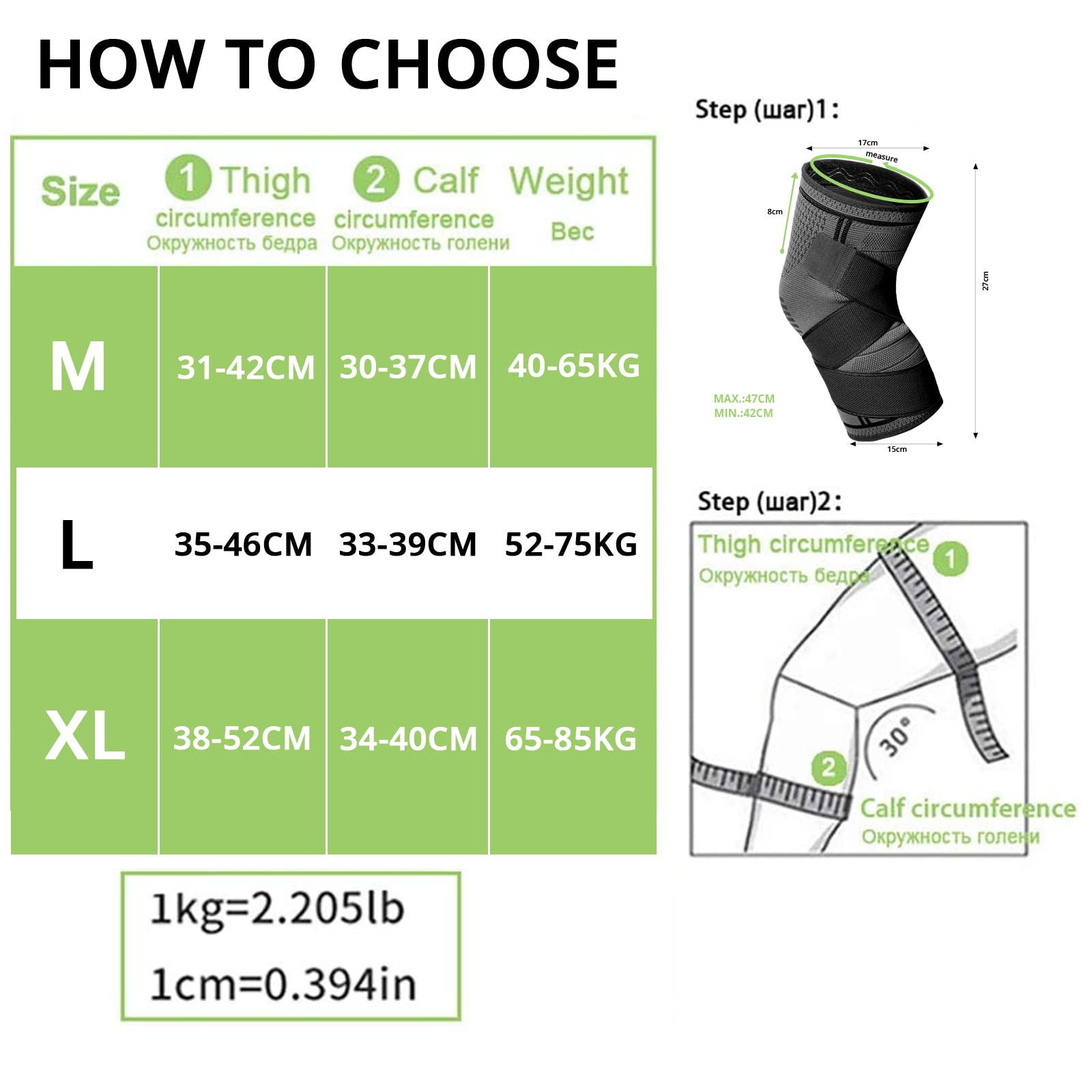 MILAIUN Ginocchiera Ortopedica 2 Pezzi, Tutore Ginocchio Legamenti Menisco, Elastica Antiscivolo Fascia Compressione Ginocchio,per Artrite e Il Recupero da Infortuni (Nero-L)