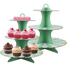 2 Pieces Cake Stand 3 Tier Cupcake Stand Dessert Tower Holder Muffin Stand for Birthday Party Baby Shower Party