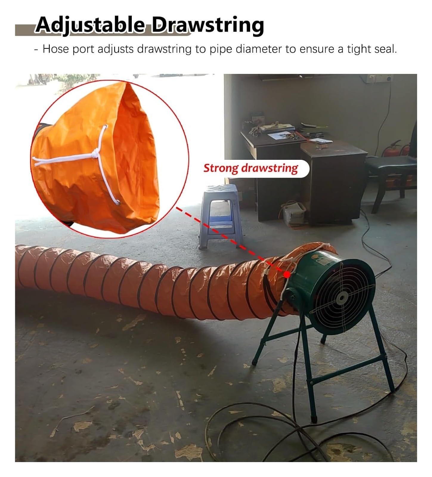 Tubo di sfiato for asciugatrice, tubo flessibile for condotto for e ventilatore, ventola scarico, sistemi d'aria for garage, ventilazione interna rinforzata in filo acciaio(650mm,10.2m)
