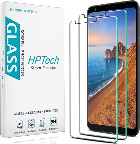 HPTech Protector de pantalla de vidrio templado diseñado para LG Stylo 5, Stylo 5 Plus y Stylo 5X, fácil de instalar, sin burbujas