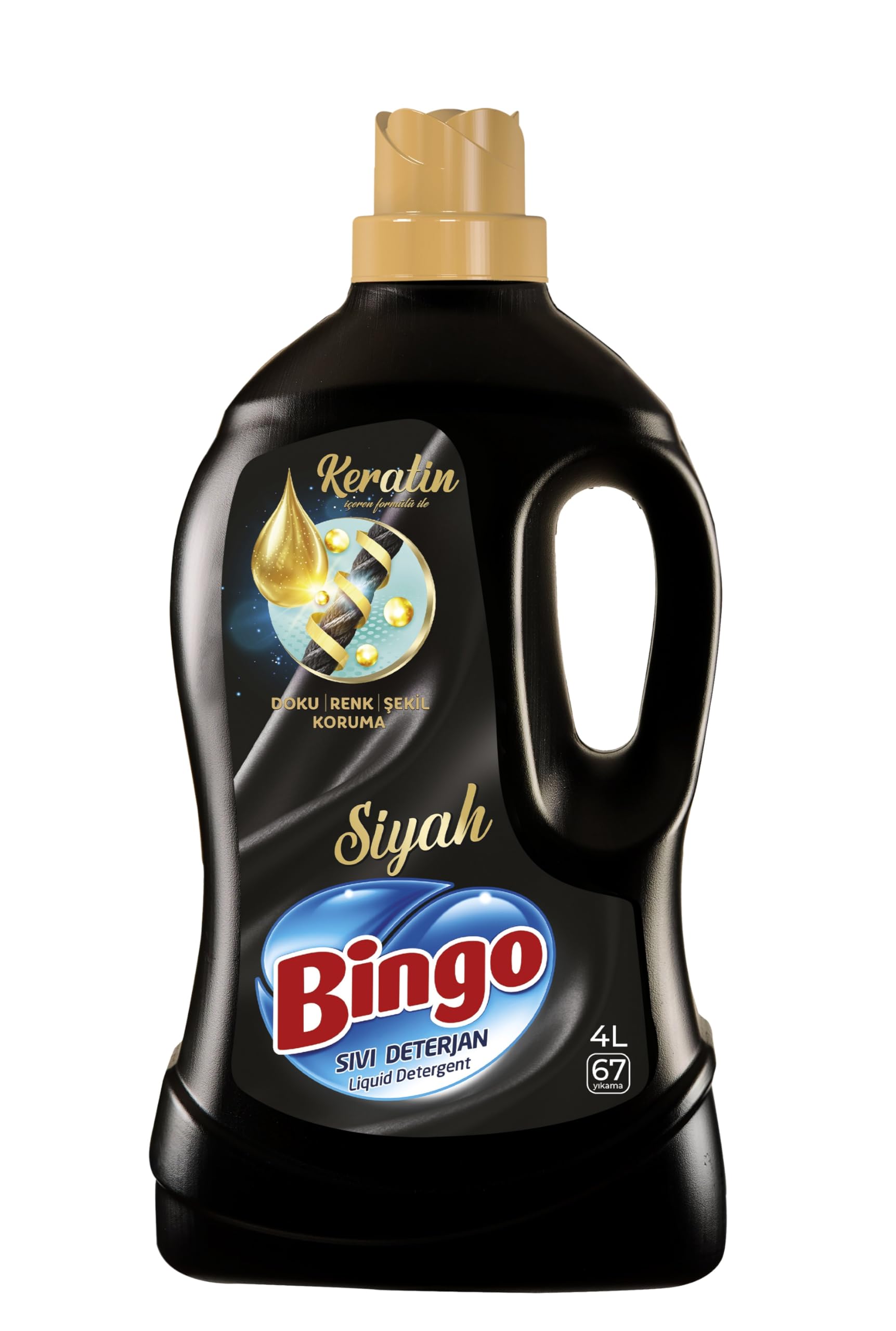 Bingo Sıvı Bakım Çamaşır Deterjanı, Siyah, 4 Lt