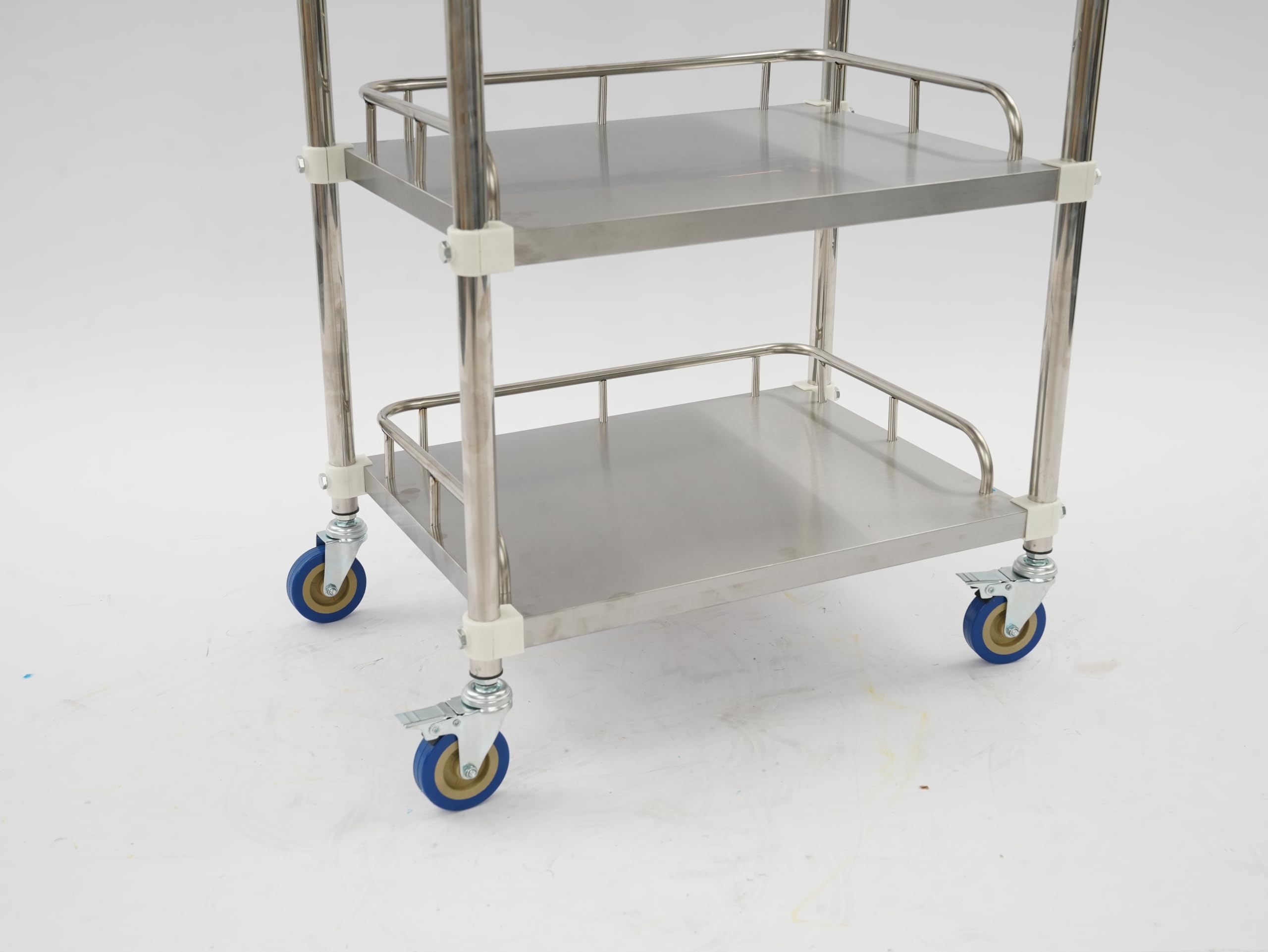 3 vassoi con ruote per livello, portata 25 kg, 50 x 40 x 86 cm | Carrello da cucina a 3 ripiani, 4 ruote orientabili (2 con freni)