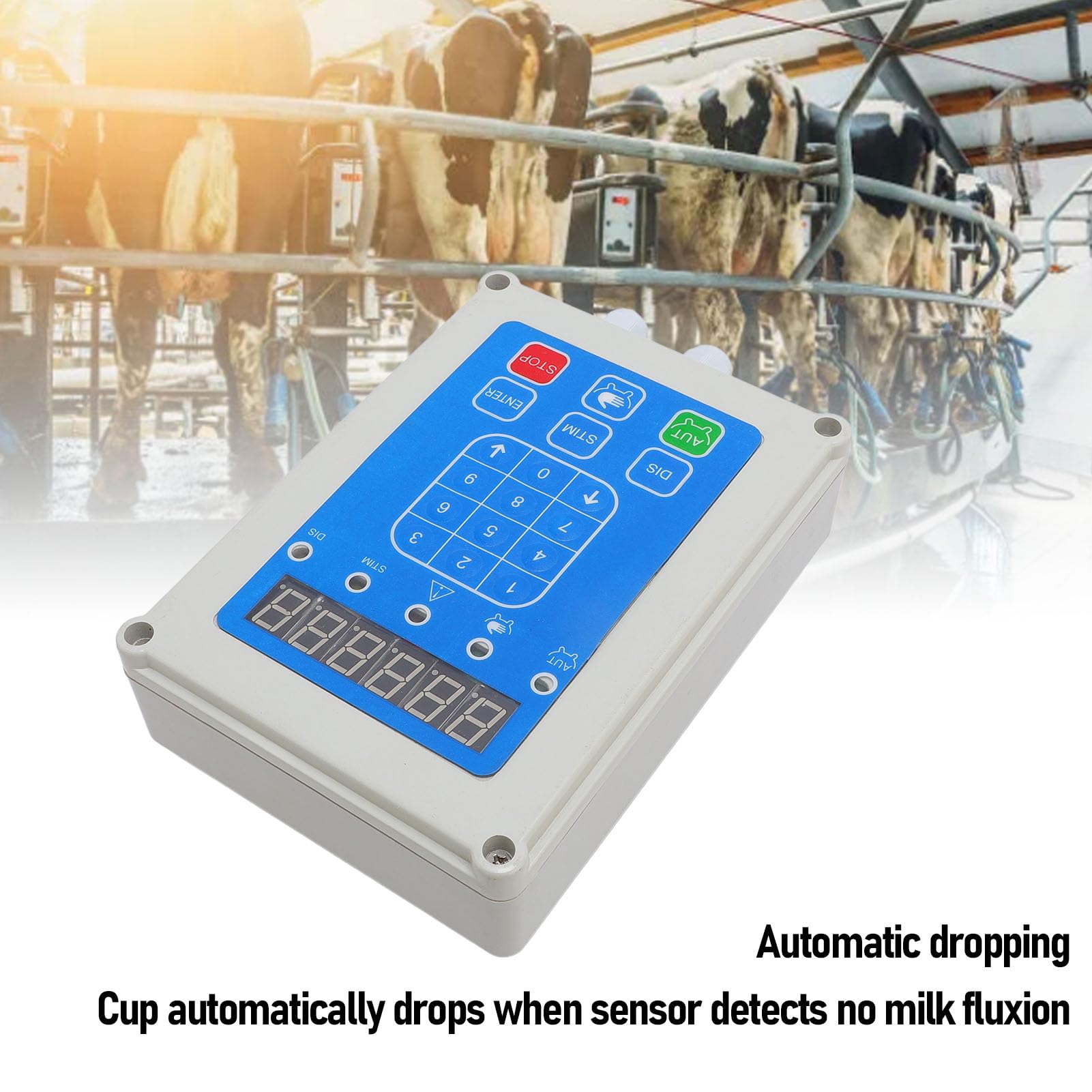 Controlador de Máquina de Ordeño para Vacas Lecheras, 24V | ACR de Pulsación Ajustable con Caída Automática, Controlador de Ordeño de Masaje Inteligente