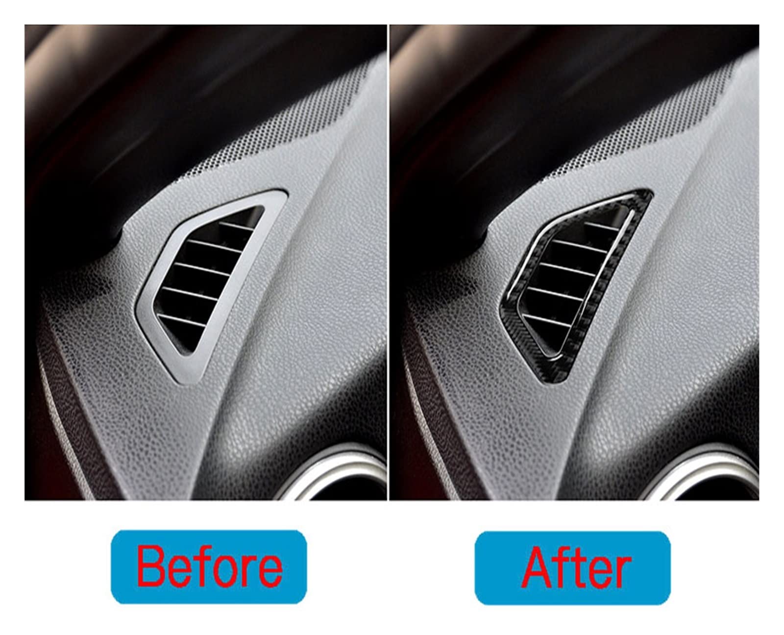 Panel samochodowy z czarnego włókna węglowego naklejki na wylot powietrza naklejki wykończeniowe nadające się do Toyota 86 Subaru BRZ 2013-2017 Auto akcesoria do przycinania straż zestawy naklejek
