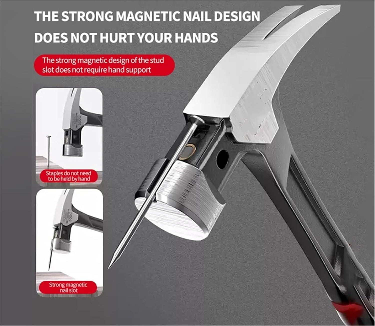 Compatible For 10/14/21 OZ Claw Hammer High Carbon Steel Anti-Slip Grip Multi-Purpose Nail Hand Tool(600)
