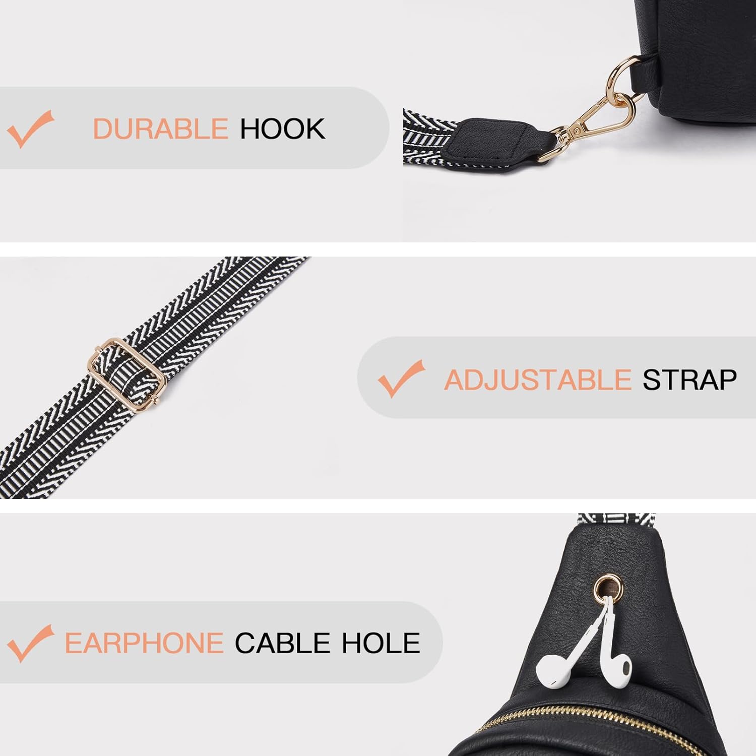 Telena Crossbody Bags for Women Leather Cross Body Sling Bag for Woman Travel - Image 4