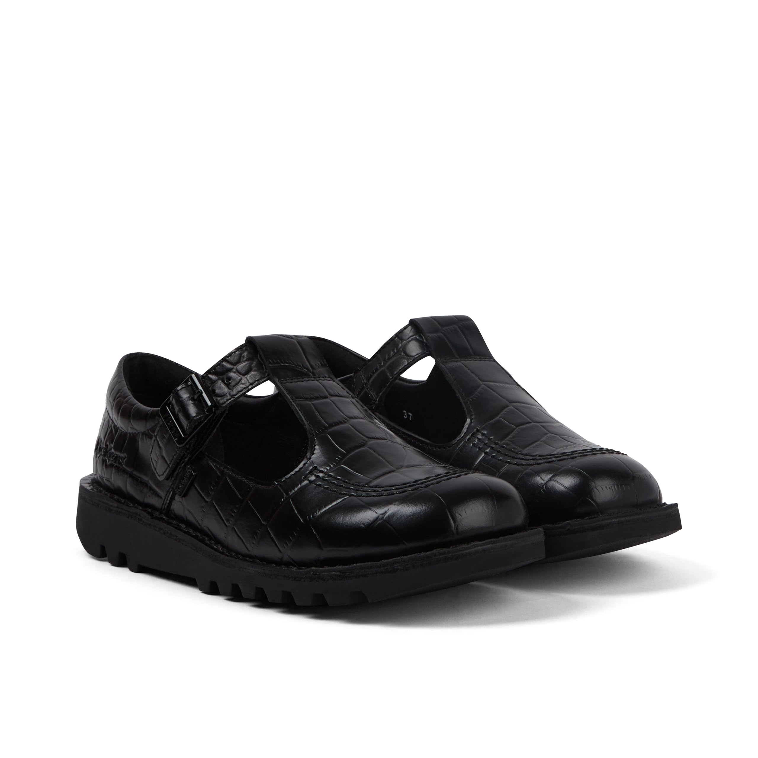 Kickers Kick T Bar Croc Leather, Scarpe Donna