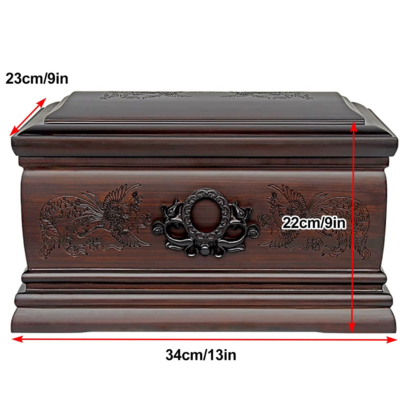 Urna de Cremación de Madera para Cenizas de Madera Humana Caja Decorativa Urnas Funerarias para Adultos Masculinos Y Femeninos, Urna de Entierro para Adultos