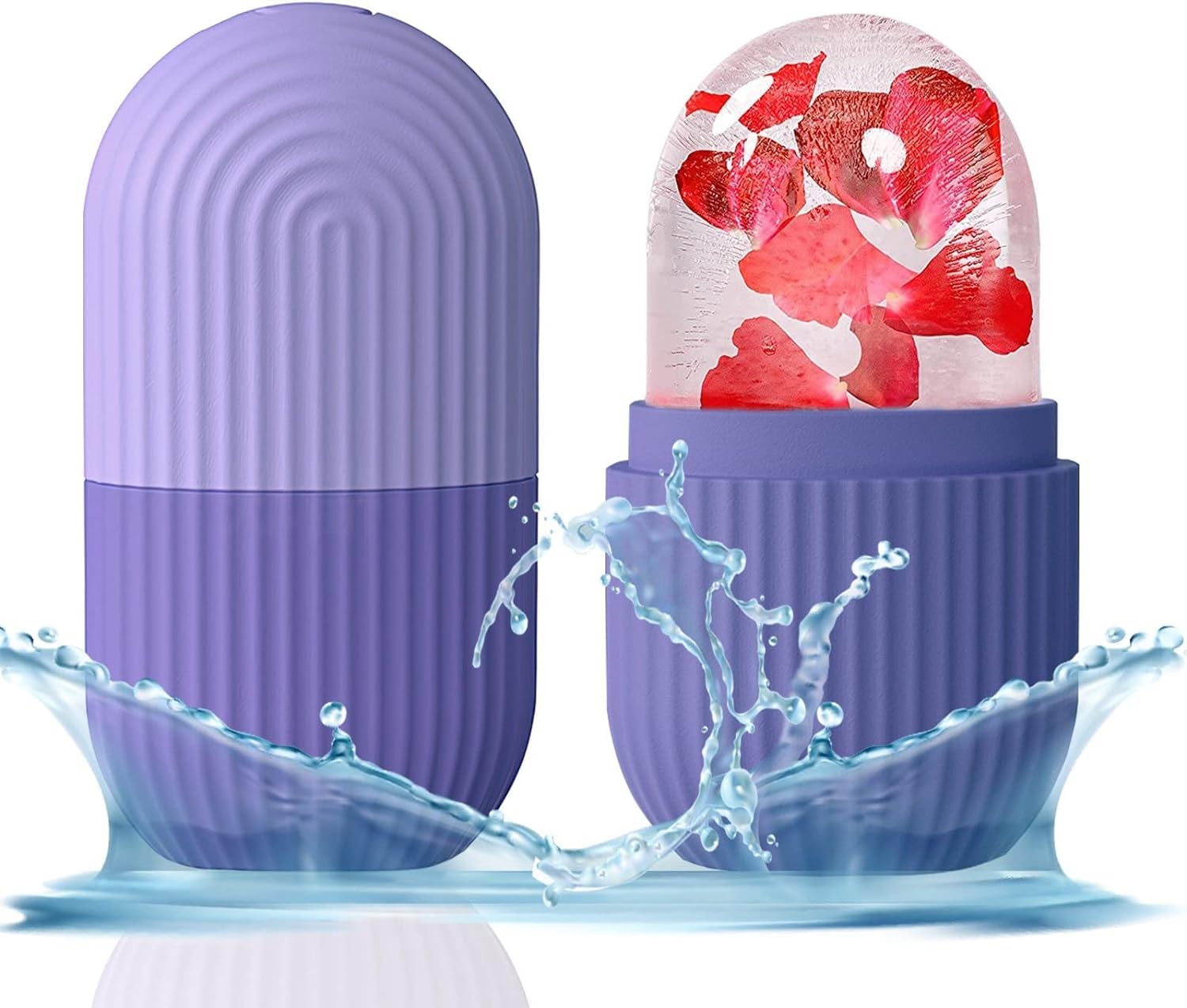 INOVERA Ice Roller for Face Massager | Reusable Ice Holder Tool for Glowing & Clear Skin | Easy to Use and Carry | Cold Massage Therapy for Skin (Purple)-image-34